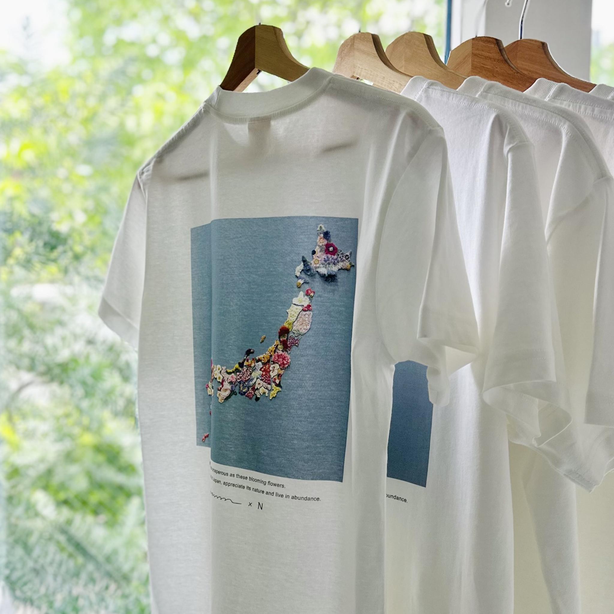 【オーガニックコットン】 ai ann × nero tokyo 「華やぐ日本」大人のアートTシャツ / ユニセックス
