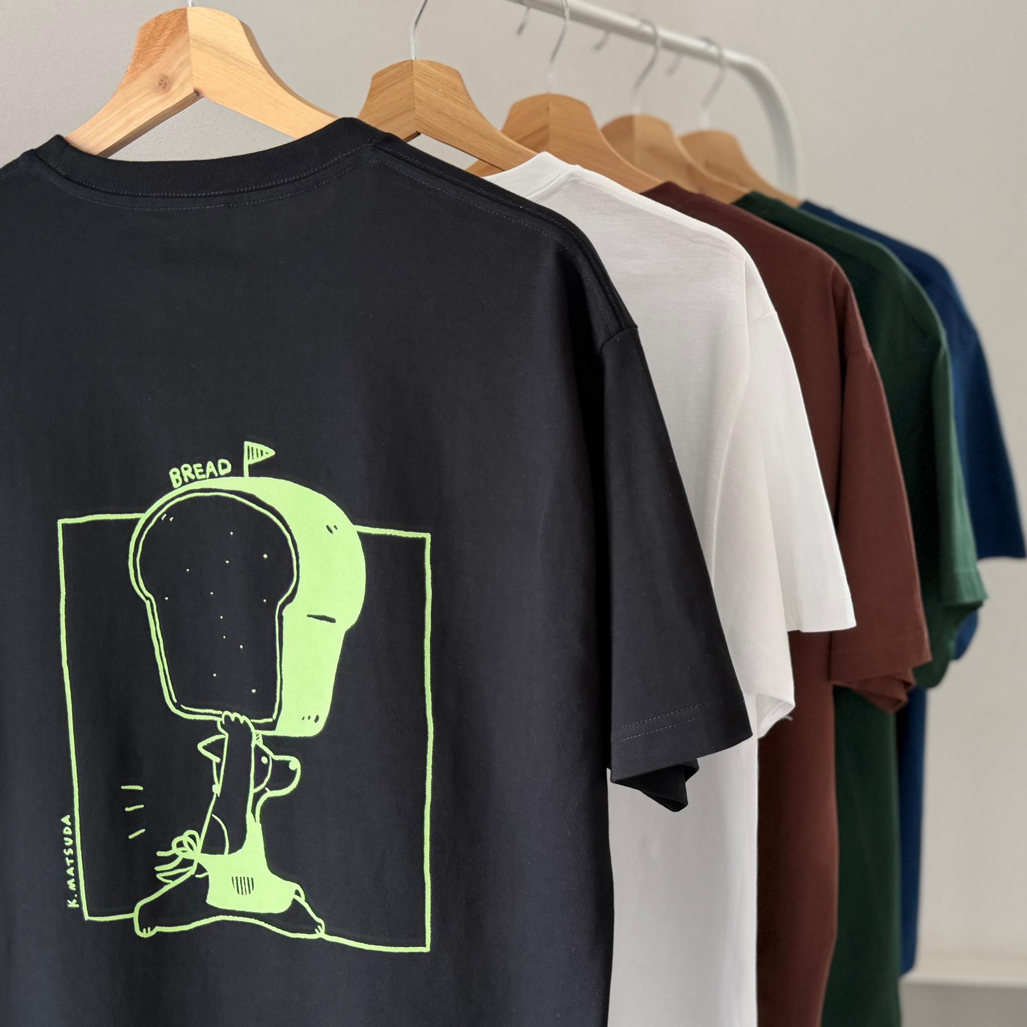 【ユニセックス】コラボプリント リラックスフィットTシャツ-BREAD 5色展開【ブラック】 | 10枚目