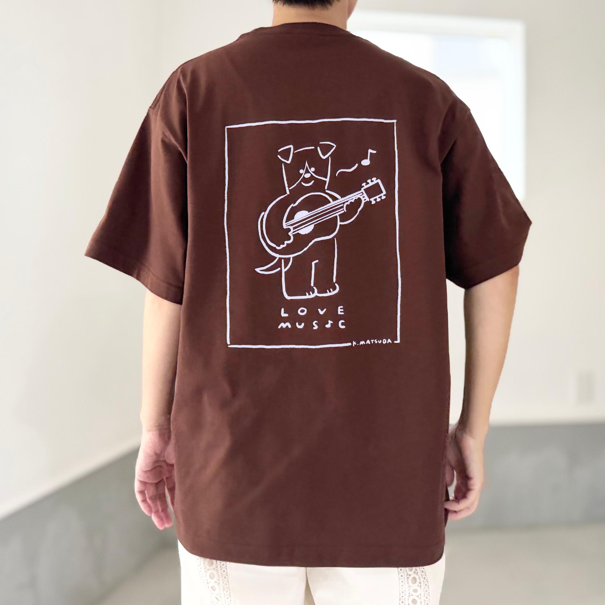 【ユニセックス】コラボプリント リラックスフィットTシャツ-music 5色展開【ブルー】 | 15枚目