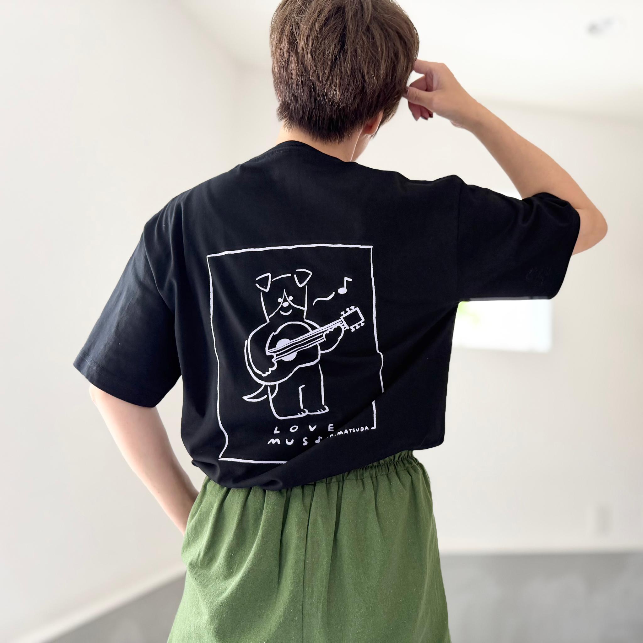 【ユニセックス】コラボプリント リラックスフィットTシャツ-music 5色展開【ブラウン】 | 12枚目