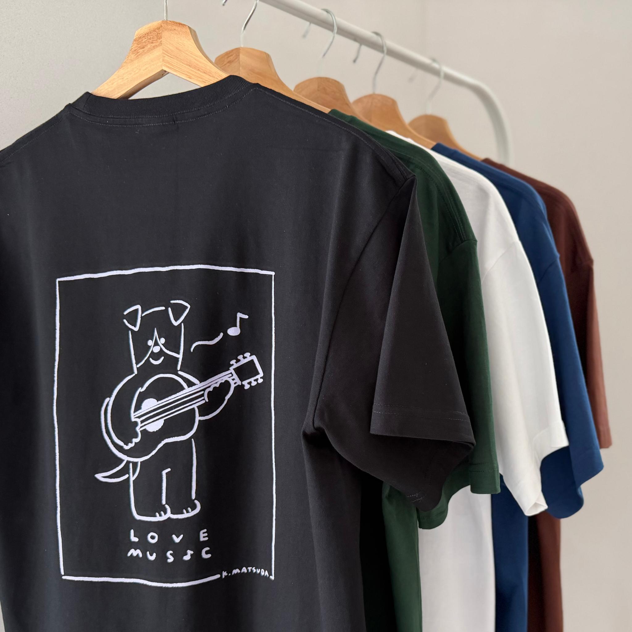 【ユニセックス】コラボプリント リラックスフィットTシャツ-music【5色展開】1枚目の画像