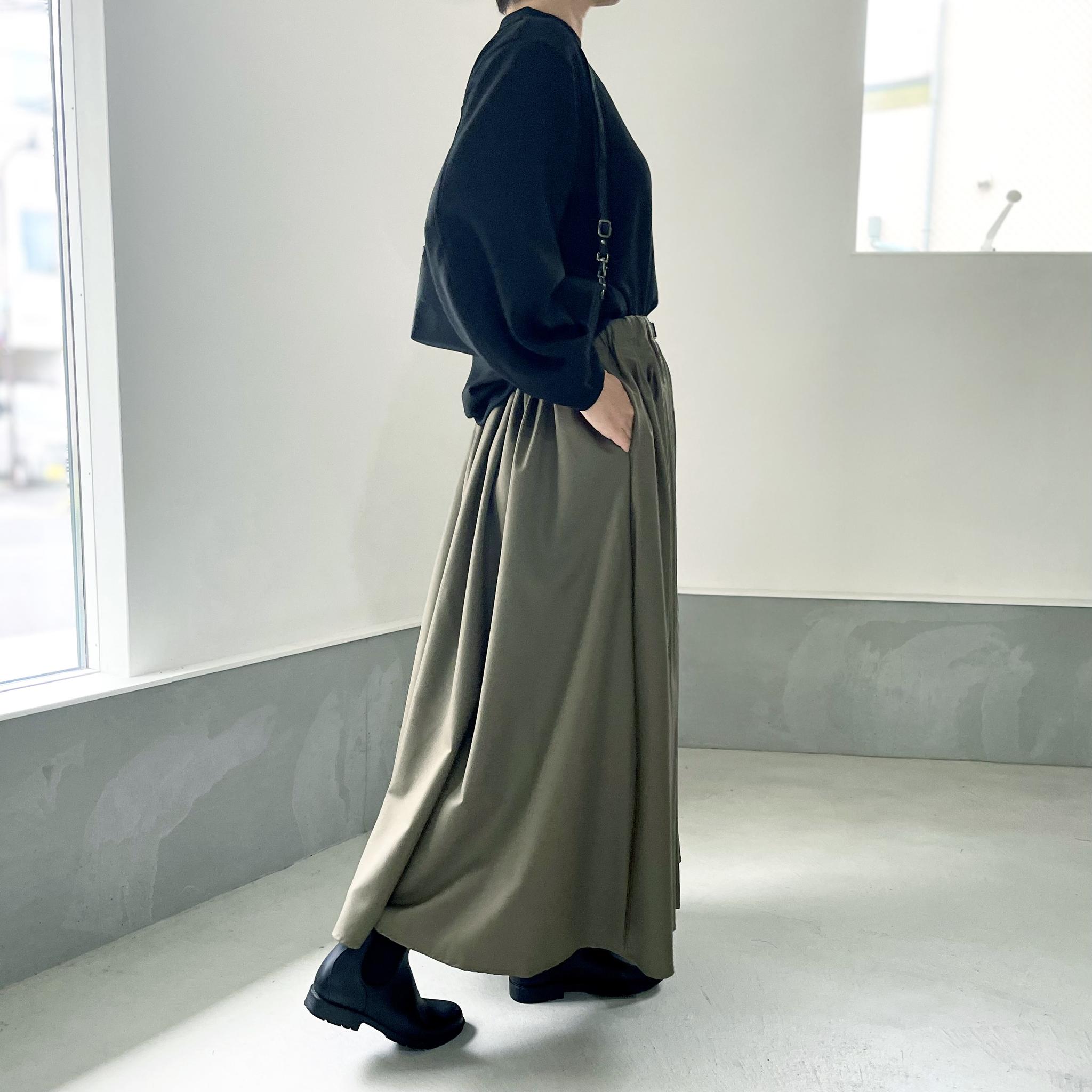 Aライン ベルト付 タックスカート【3色展開】 | 19枚目