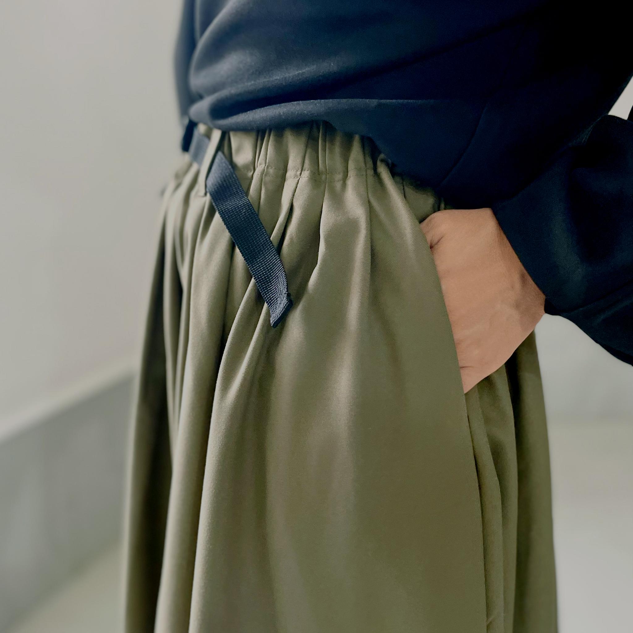 Aライン ベルト付 タックスカート【3色展開】 | 20枚目