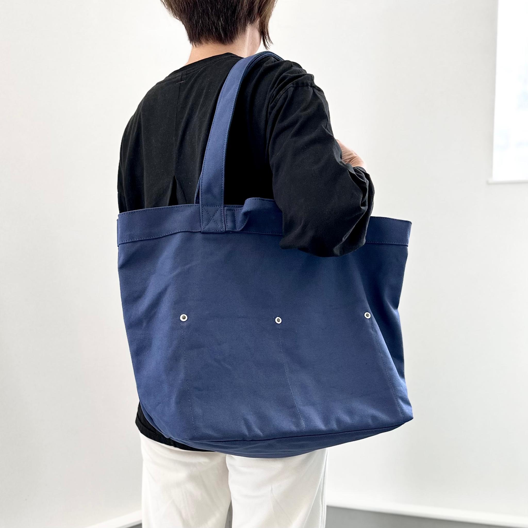 『2025新作』大容量 2WAY ヘビーキャンバス トートバッグ　L-size【ブラック】 | 16枚目