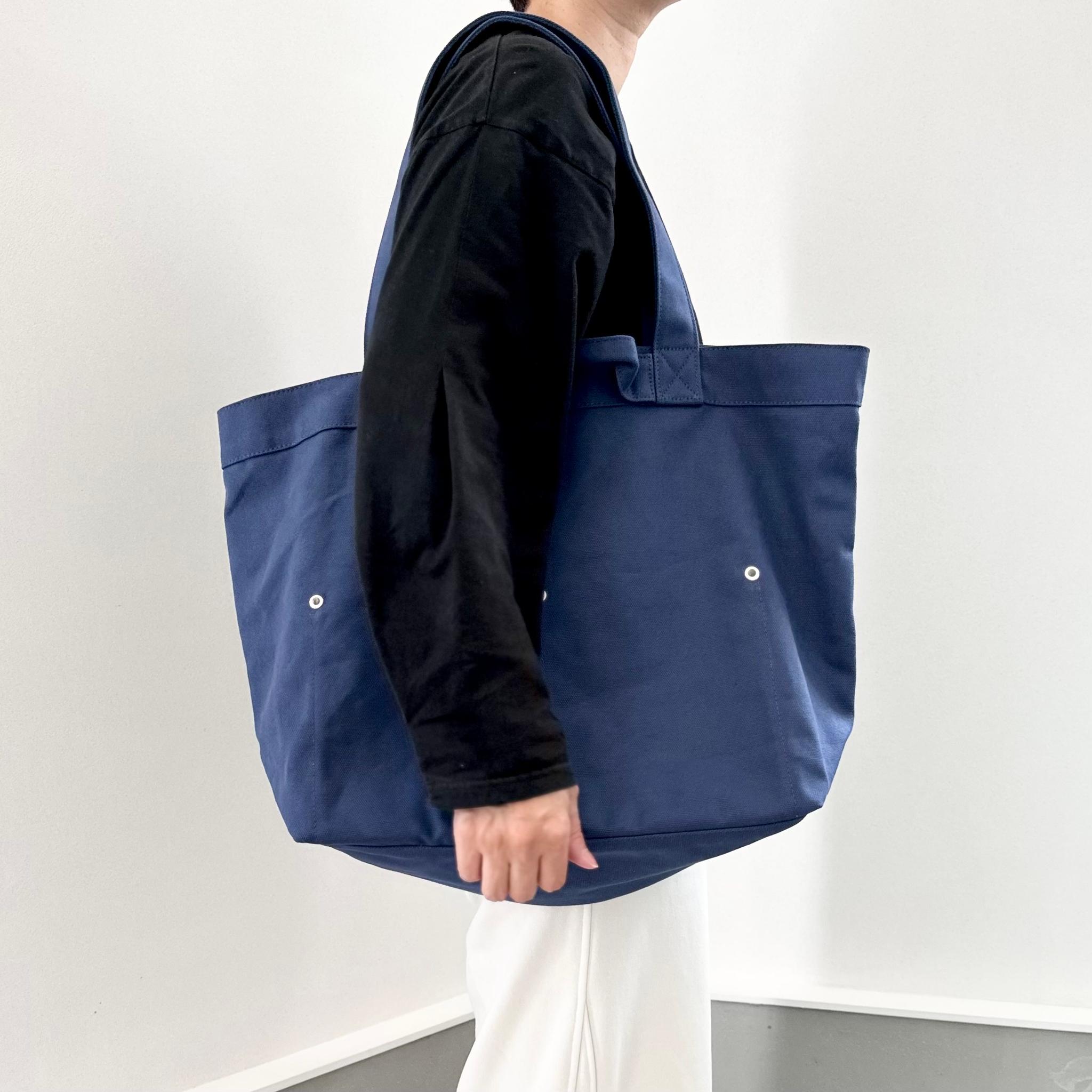 『2025新作』大容量 2WAY ヘビーキャンバス トートバッグ　L-size【ブラック】 | 17枚目