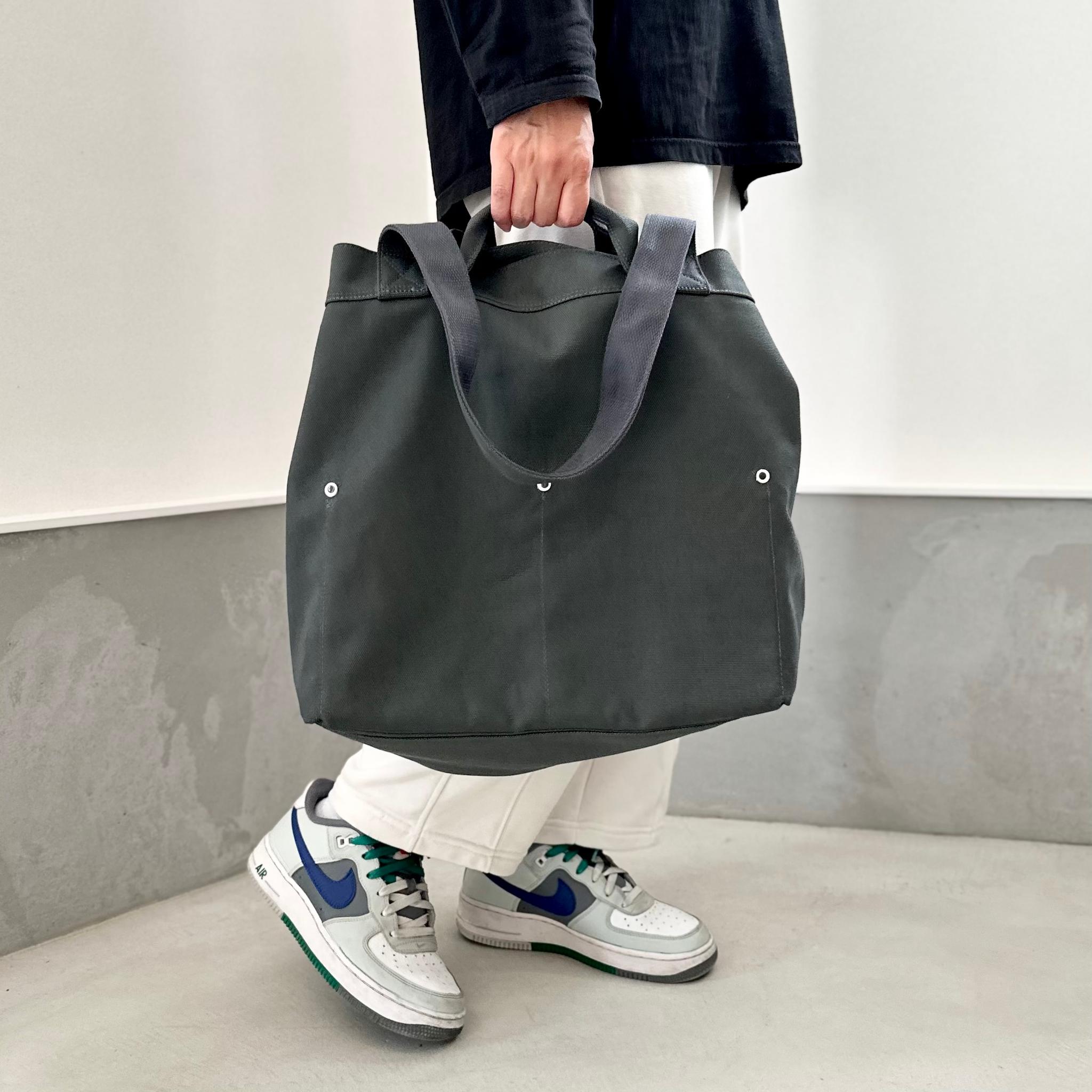 『2025新作』大容量 2WAY ヘビーキャンバス トートバッグ　L-size【ブラック】 | 20枚目