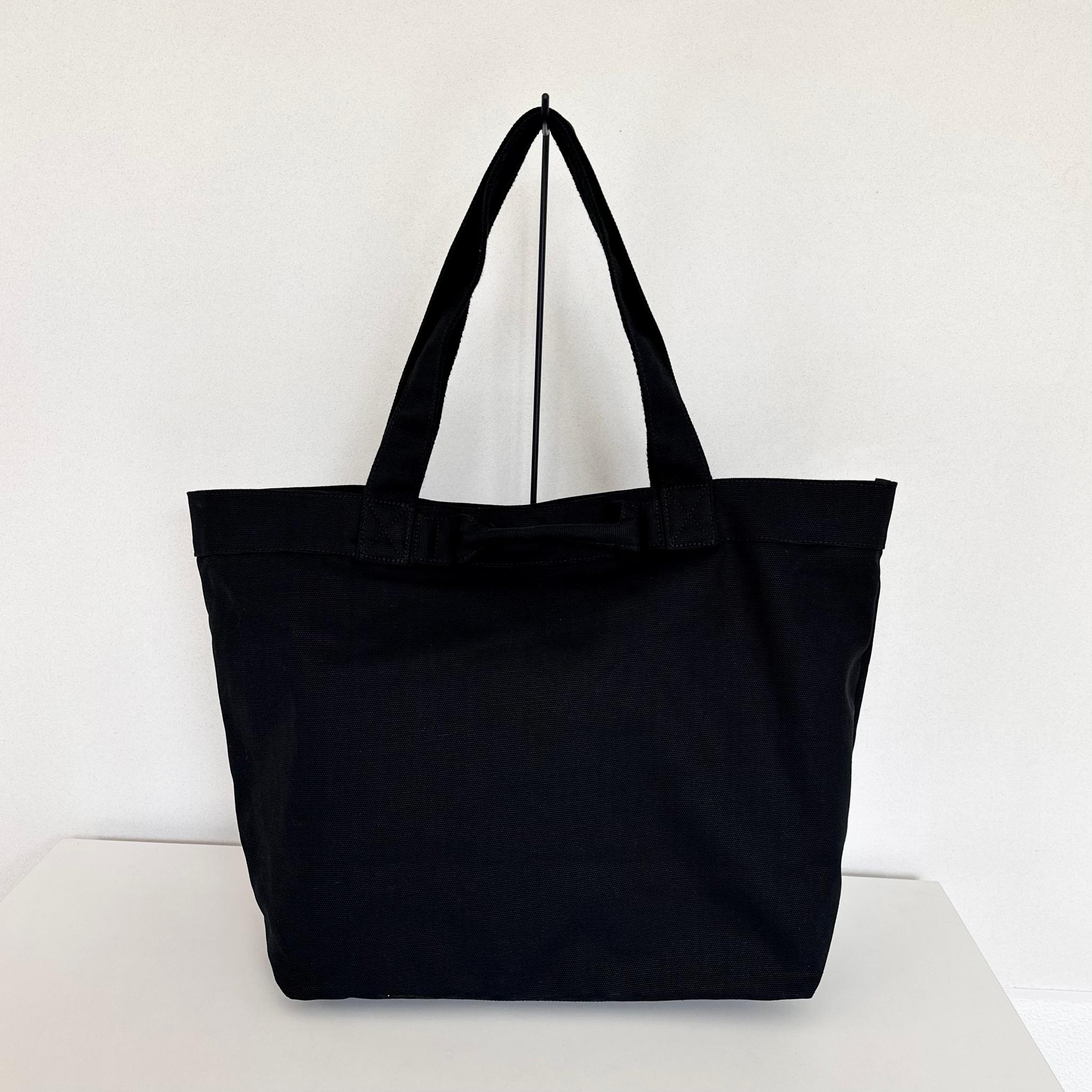 『2025新作』大容量 2WAY ヘビーキャンバス トートバッグ　L-size【ブラック】 | 4枚目