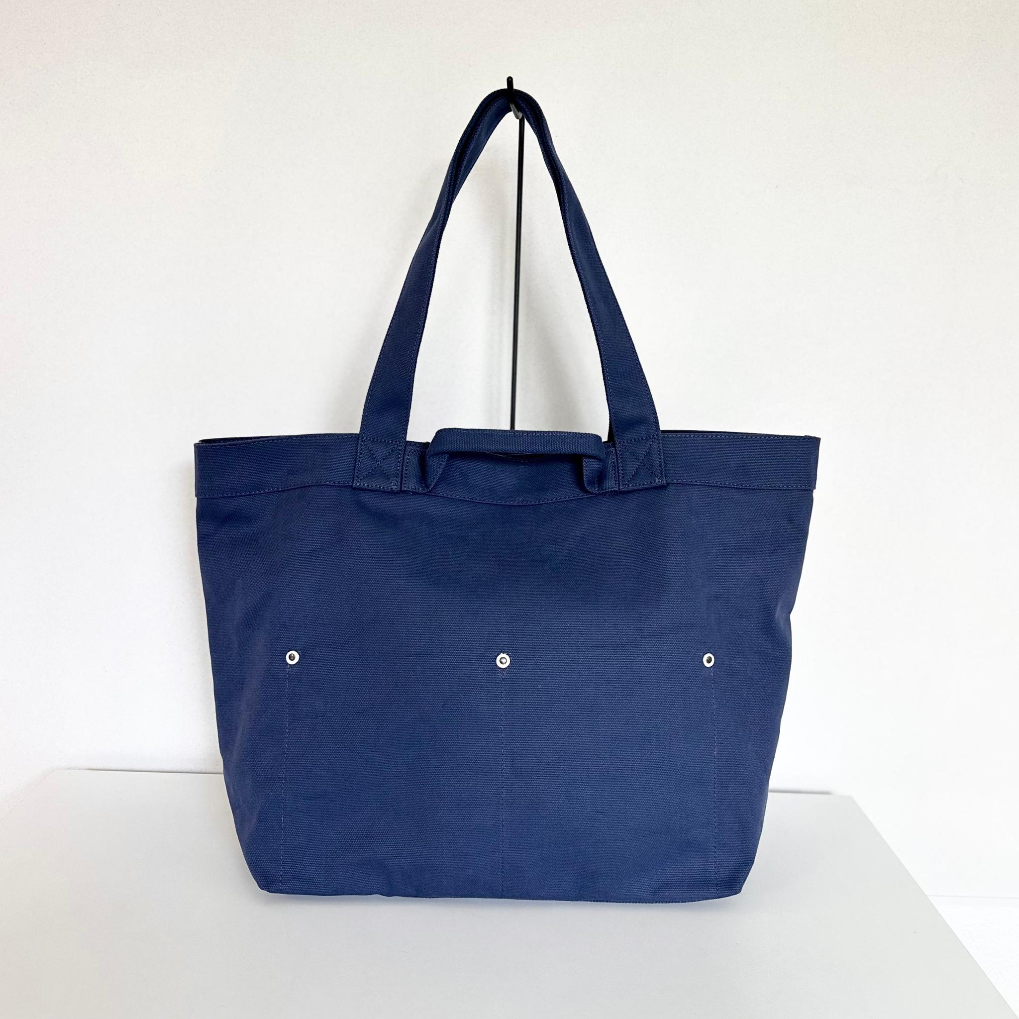 『2025新作』大容量 2WAY ヘビーキャンバス トートバッグ　L-size【ブルー】 | 4枚目