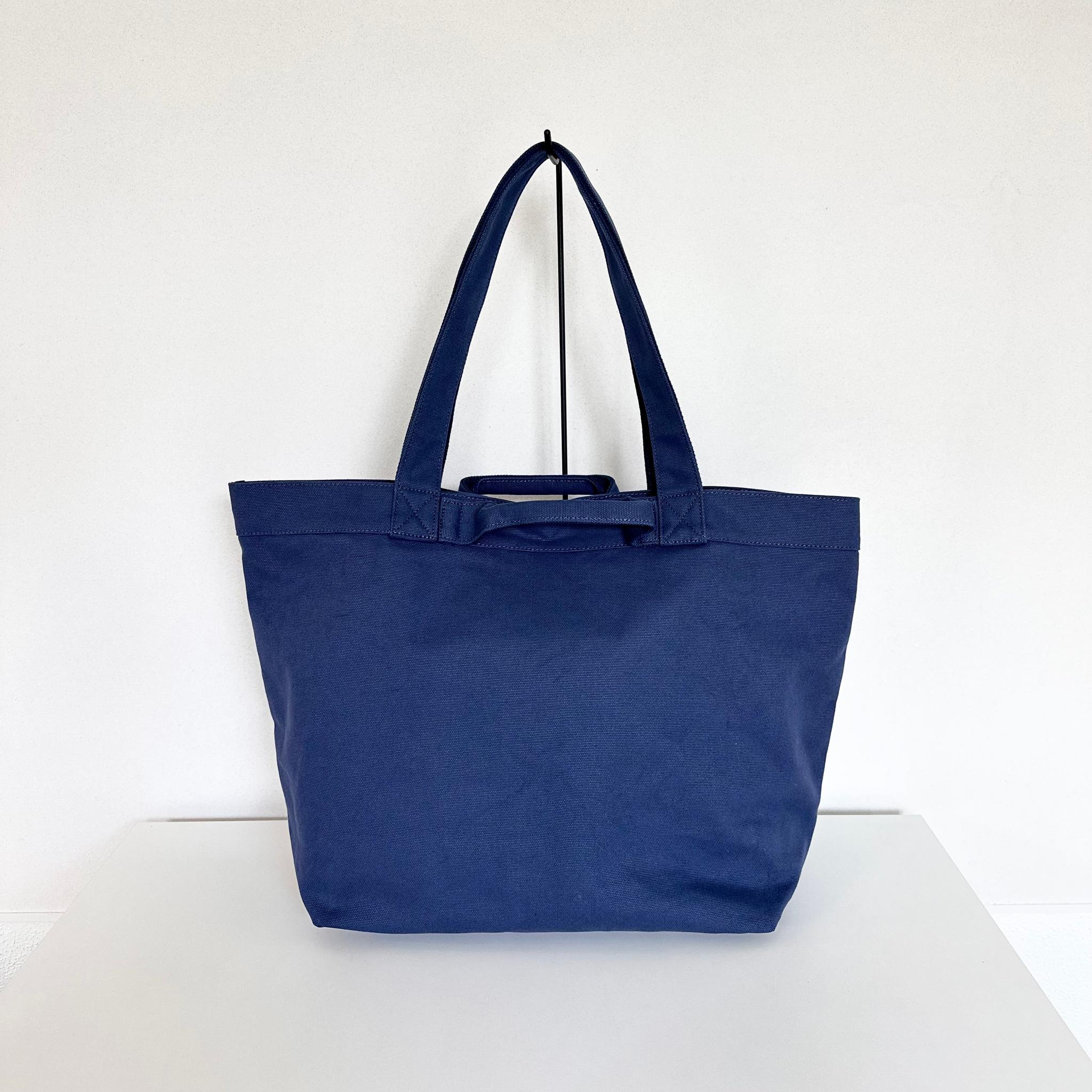 『2025新作』大容量 2WAY ヘビーキャンバス トートバッグ　L-size【ブルー】 | 5枚目