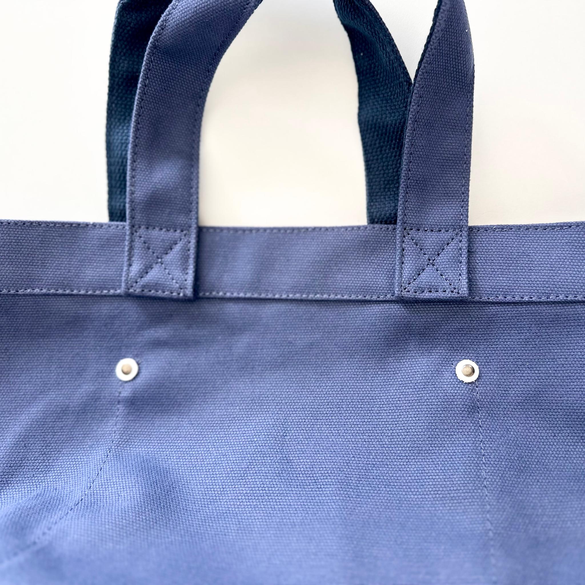 『2025新作』レザーパッチ付 ヘビーキャンバス トートバッグ　S-size【ブラック】 | 10枚目