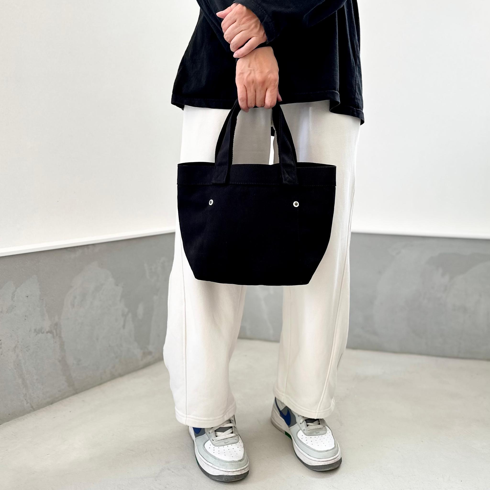 『2025新作』レザーパッチ付 ヘビーキャンバス トートバッグ　S-size【グレイッシュカーキ】 | 18枚目