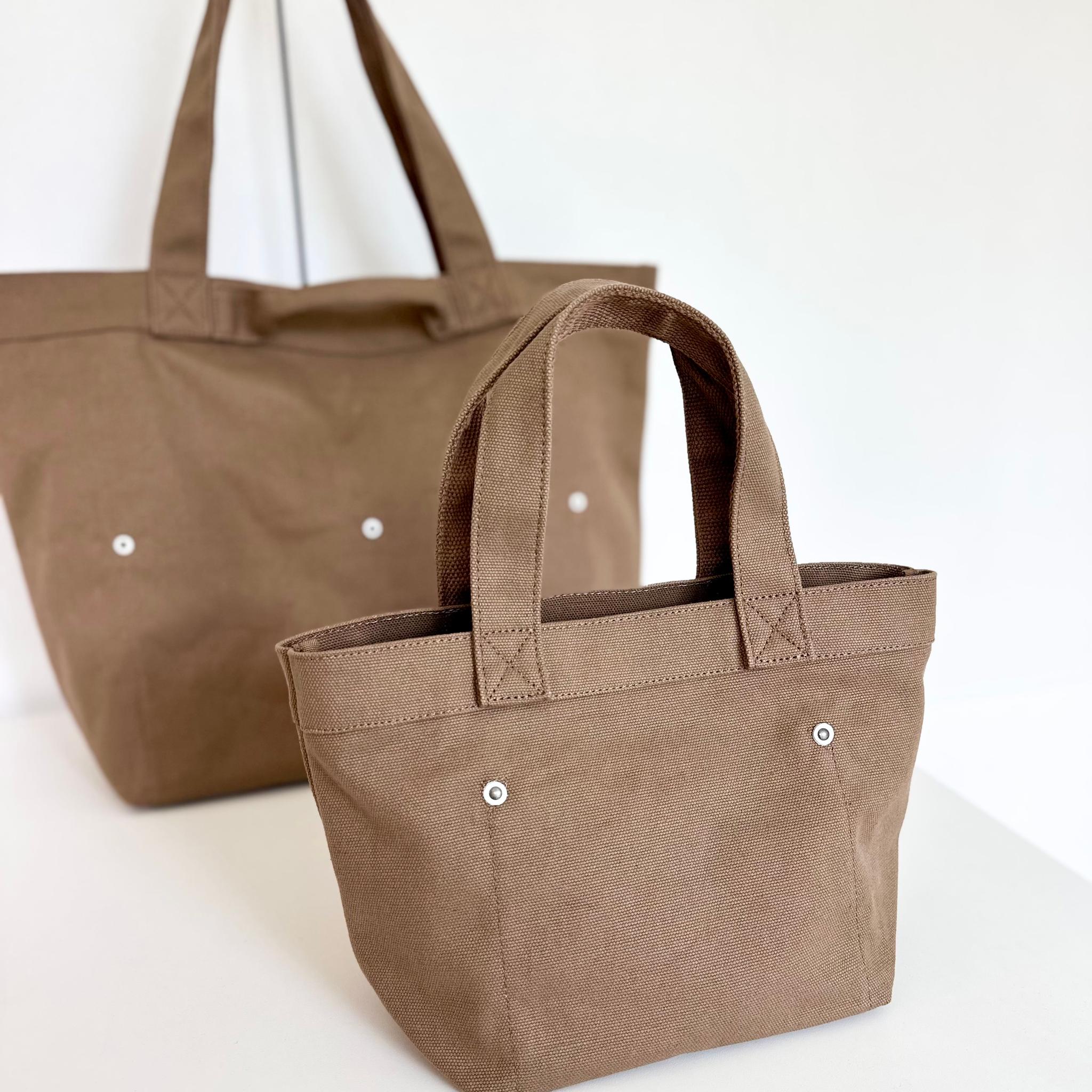 『2025新作』レザーパッチ付 ヘビーキャンバス トートバッグ　S-size【ブルー】 | 13枚目