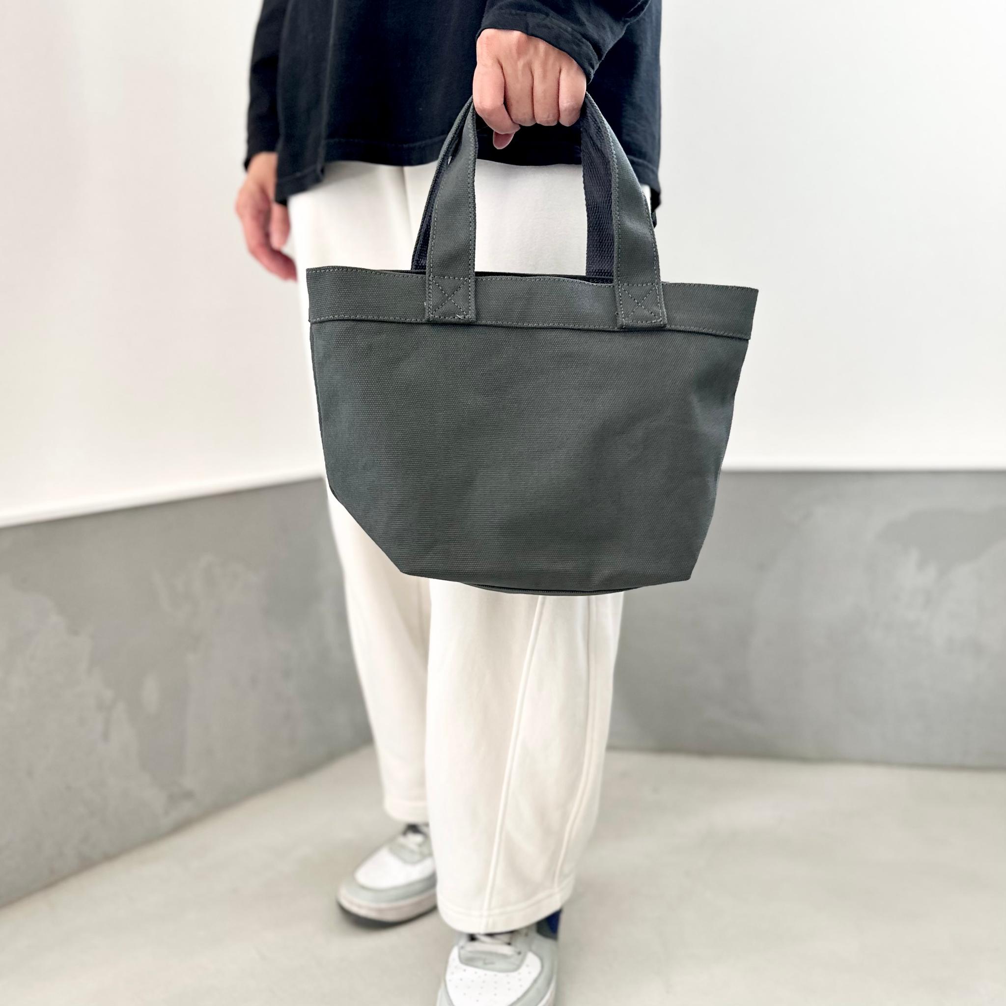 『2025新作』レザーパッチ付 ヘビーキャンバス トートバッグ　S-size【ブラウン】 | 11枚目