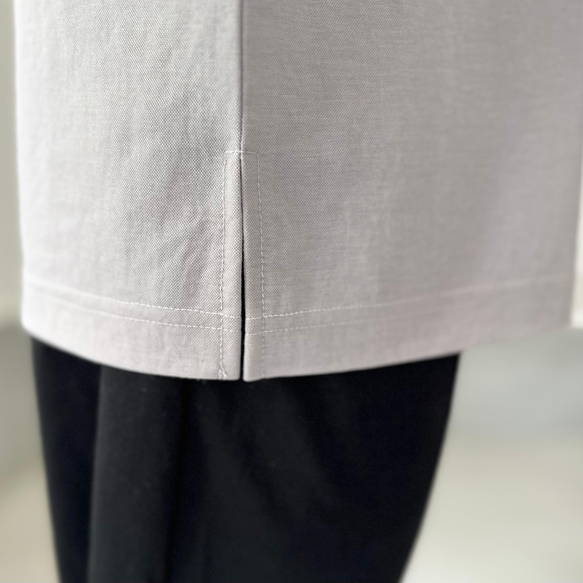 【接触冷感】ユニセックス　サイドスリット ポケット付 ルーズフィット Tシャツ【グレー】『2025新作』 | 6枚目