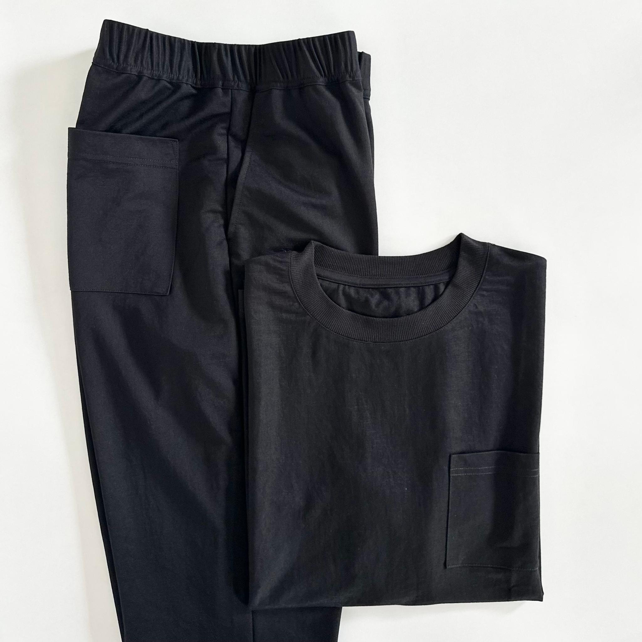 【接触冷感】ユニセックス　サイドスリット ポケット付 ルーズフィット Tシャツ【ブラック】『2025新作』 | 10枚目