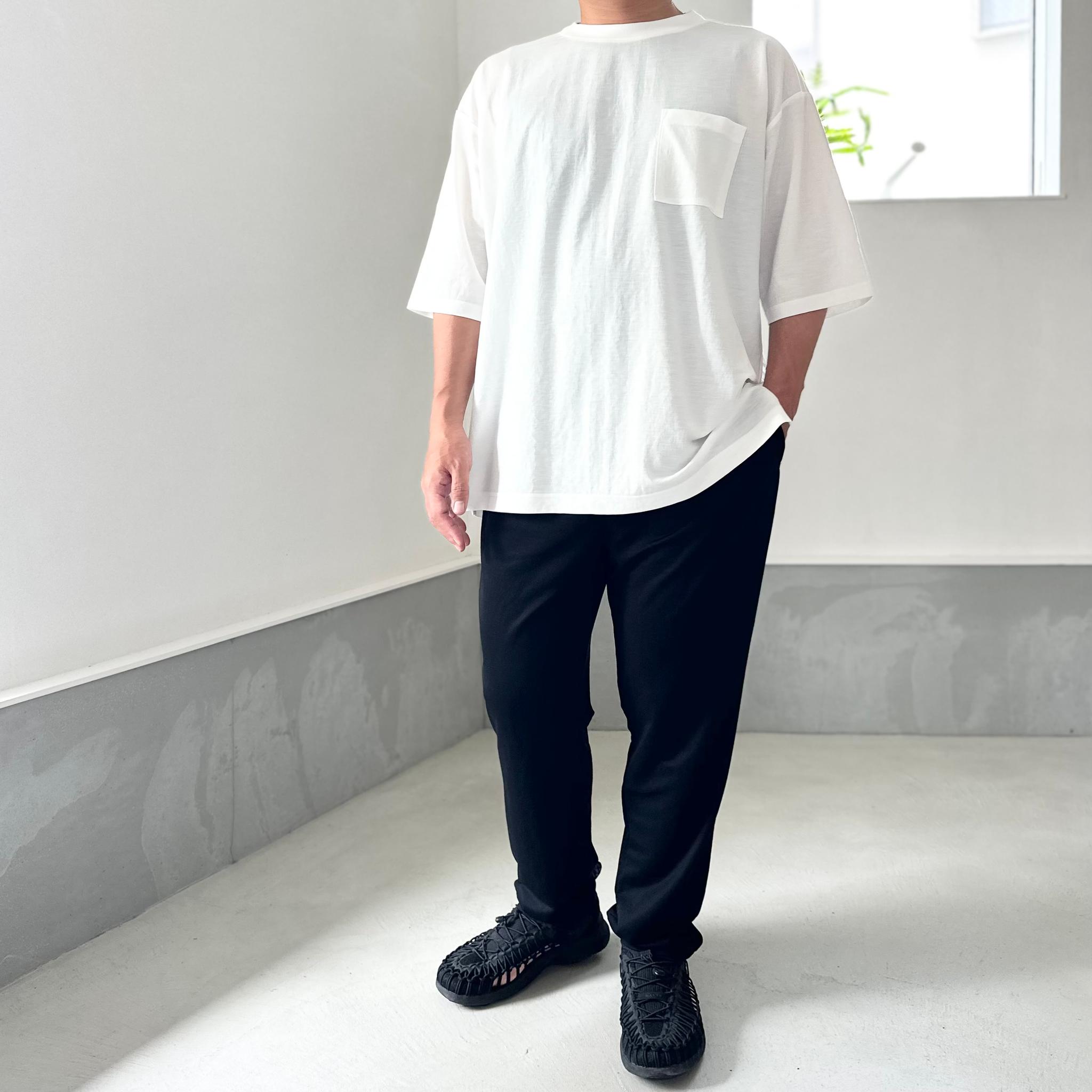 【接触冷感】ユニセックス　サイドスリット ポケット付 ルーズフィット Tシャツ【ブラック】『2025新作』 | 14枚目