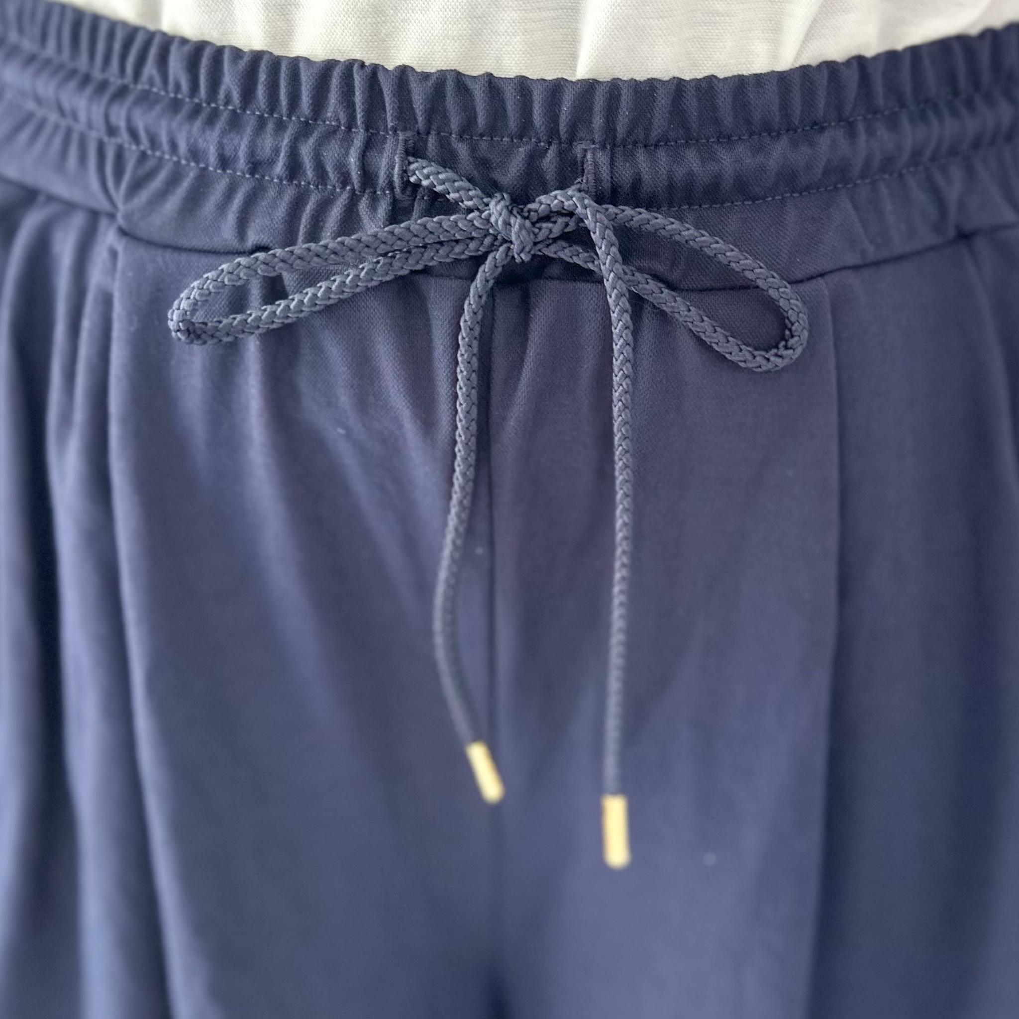 【接触冷感】サイドスリット イージーワイドパンツ 4色展開【ネイビー】『2025リデザイン』 | 6枚目