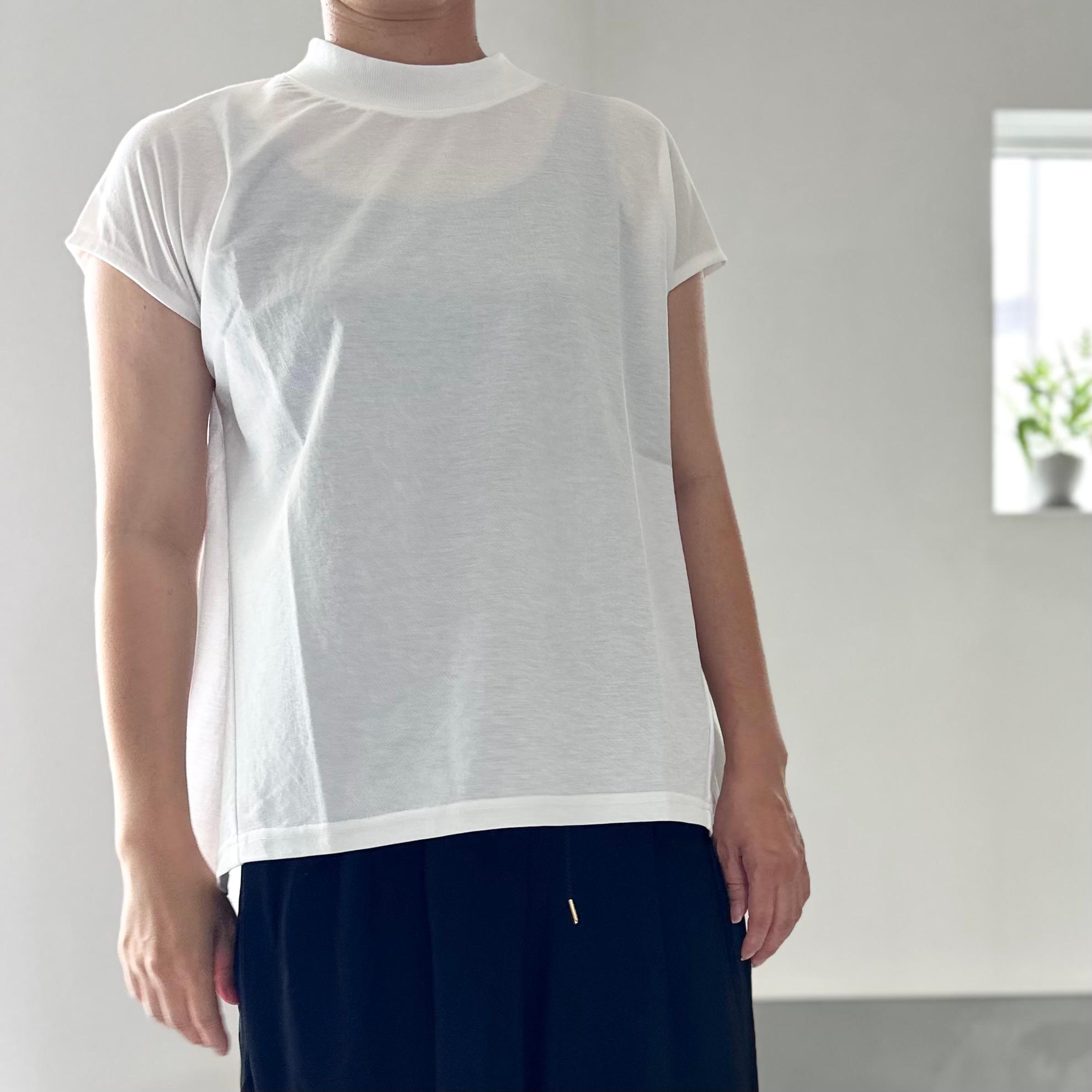 【接触冷感】フレンチスリーブ スラントシームプルオーバー【2色展開】 | 10枚目