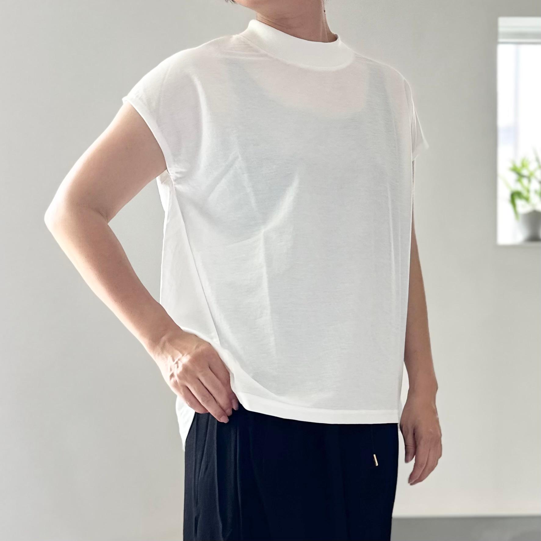 【接触冷感】フレンチスリーブ スラントシームプルオーバー【2色展開】 | 11枚目