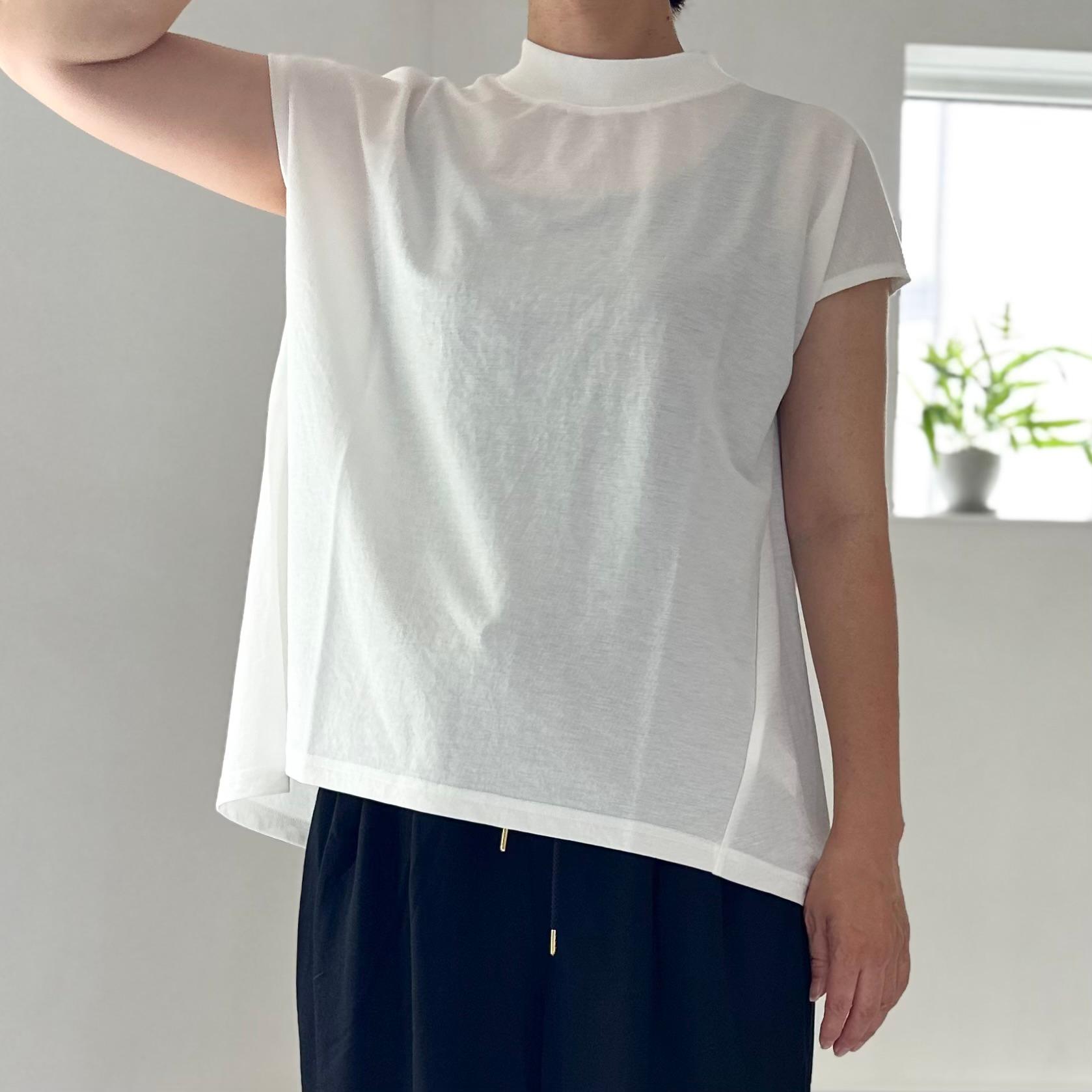 【接触冷感】フレンチスリーブ スラントシームプルオーバー【2色展開】 | 15枚目