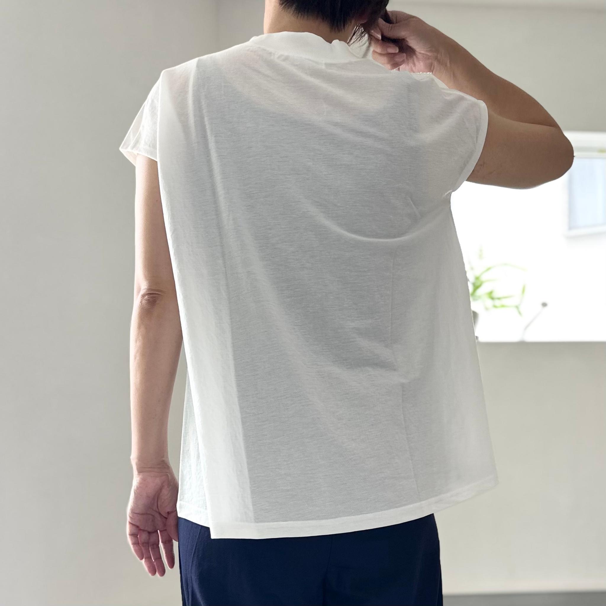 【接触冷感】フレンチスリーブ スラントシームプルオーバー【2色展開】 | 16枚目