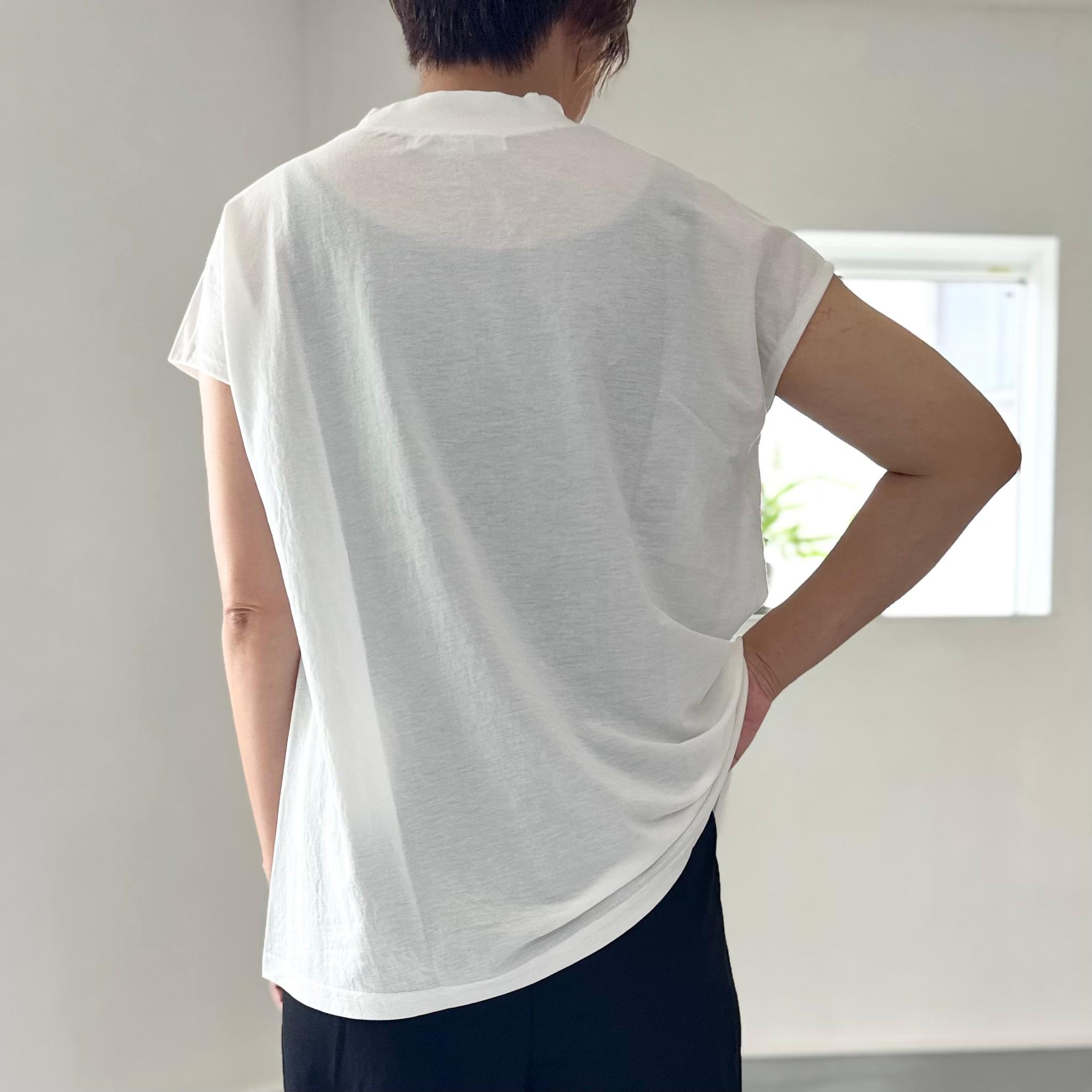 【接触冷感】フレンチスリーブ スラントシームプルオーバー【2色展開】 | 17枚目