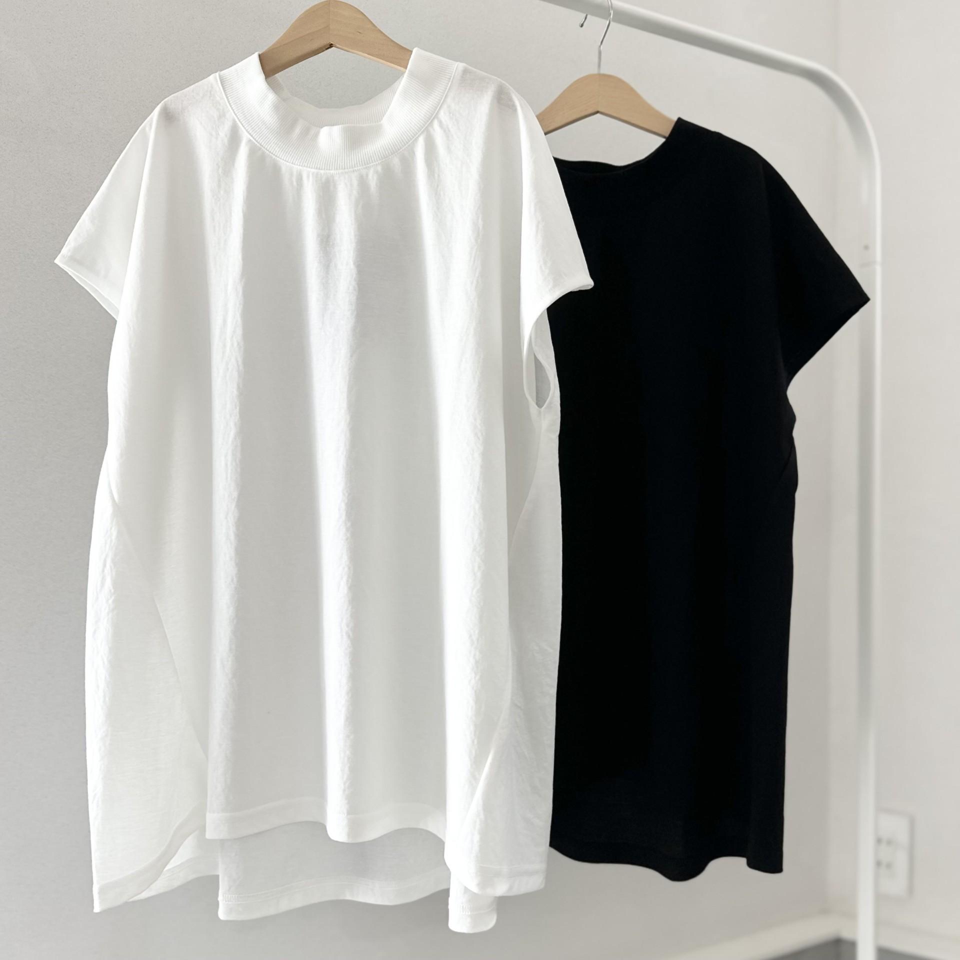 【接触冷感】フレンチスリーブ スラントシームプルオーバー【2色展開】 | 2枚目