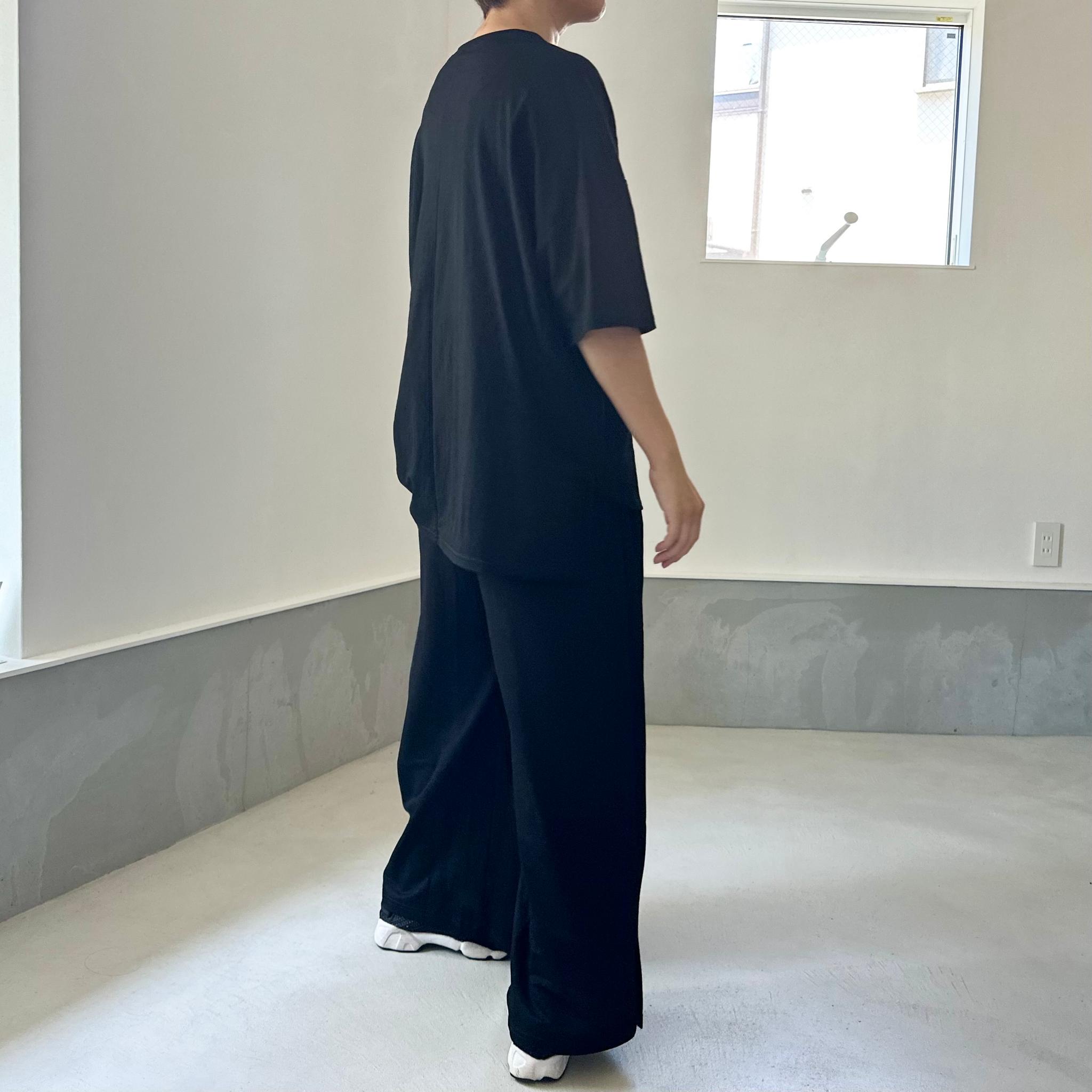 【接触冷感】サイドスリット オーバーサイズ半袖プルオーバー 5色展開【ブラック】『2025リデザイン』 | 10枚目