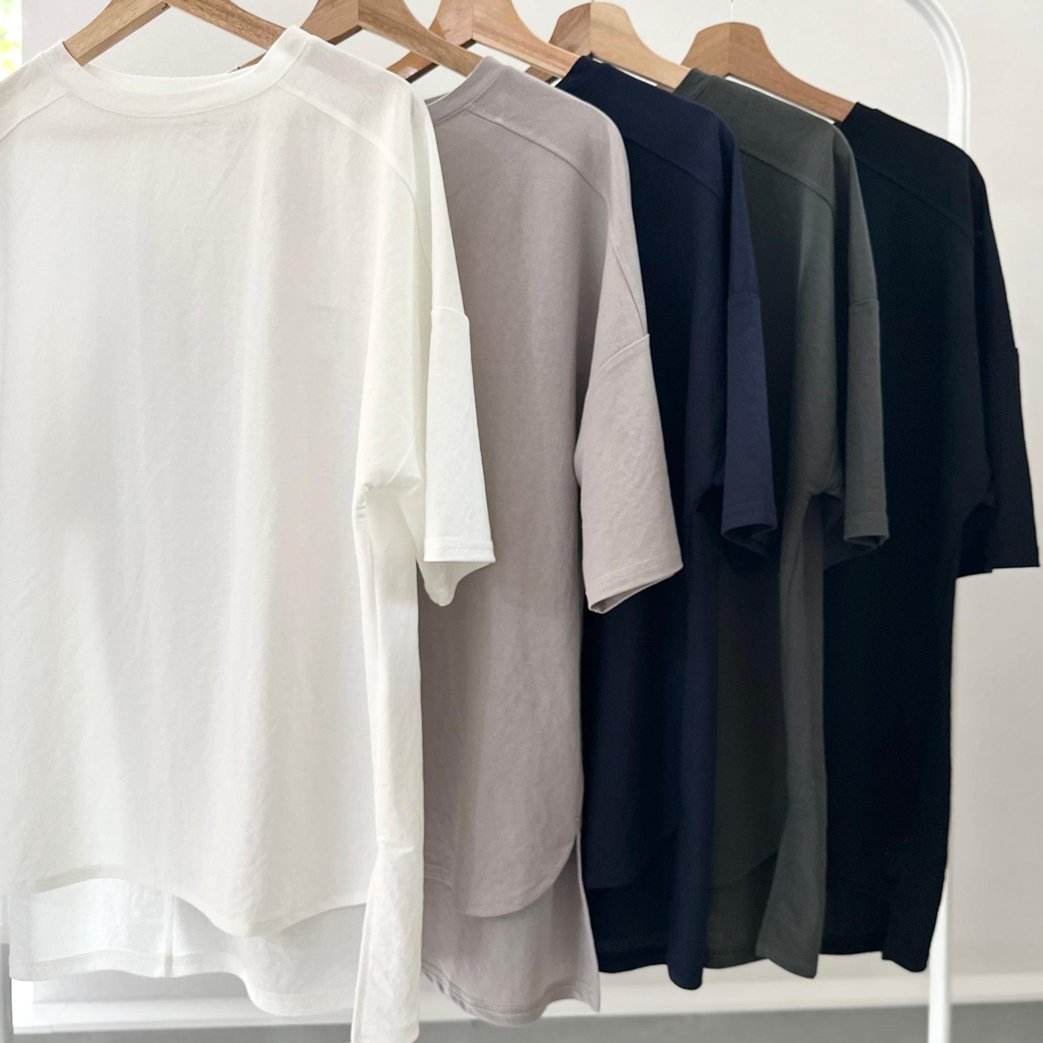 【接触冷感】サイドスリット オーバーサイズ半袖プルオーバー 5色展開【ダークグリーン】『2025リデザイン』 | 11枚目