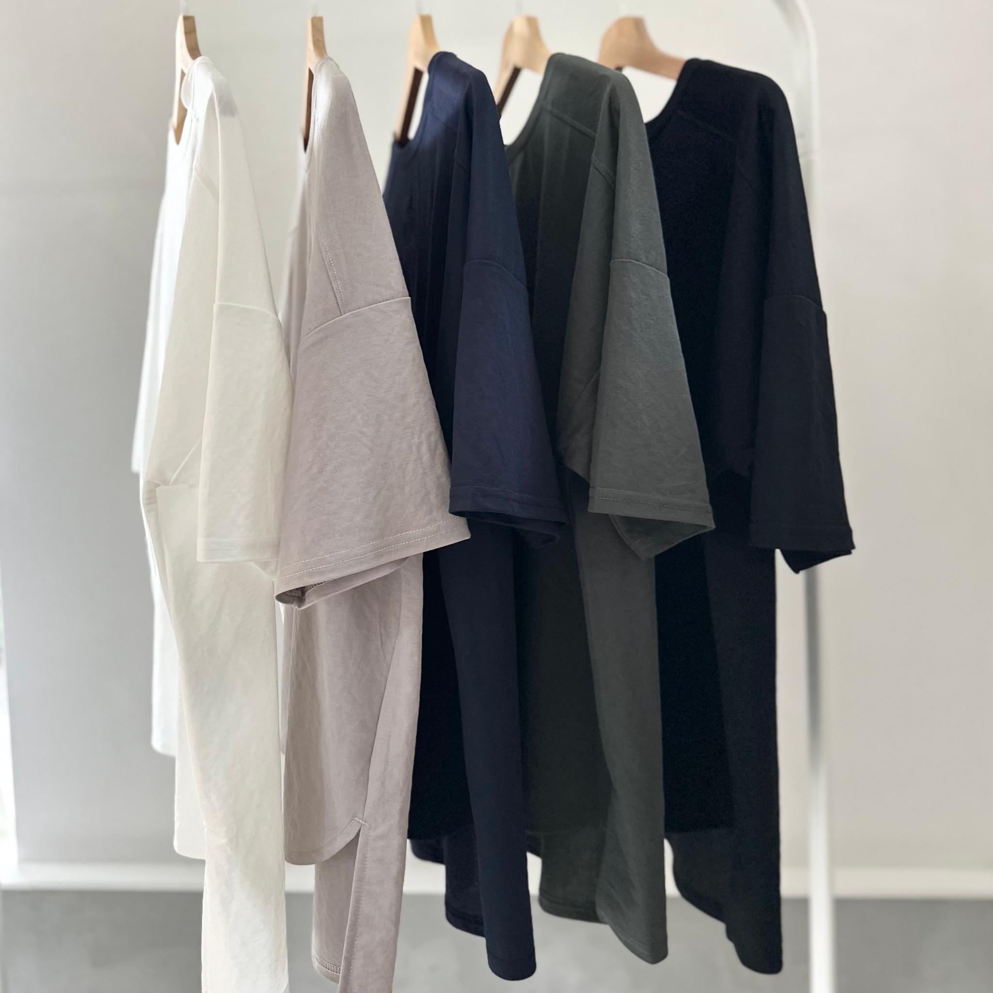 【接触冷感】サイドスリット オーバーサイズ半袖プルオーバー 5色展開【ネイビー】『2025リデザイン』 | 11枚目