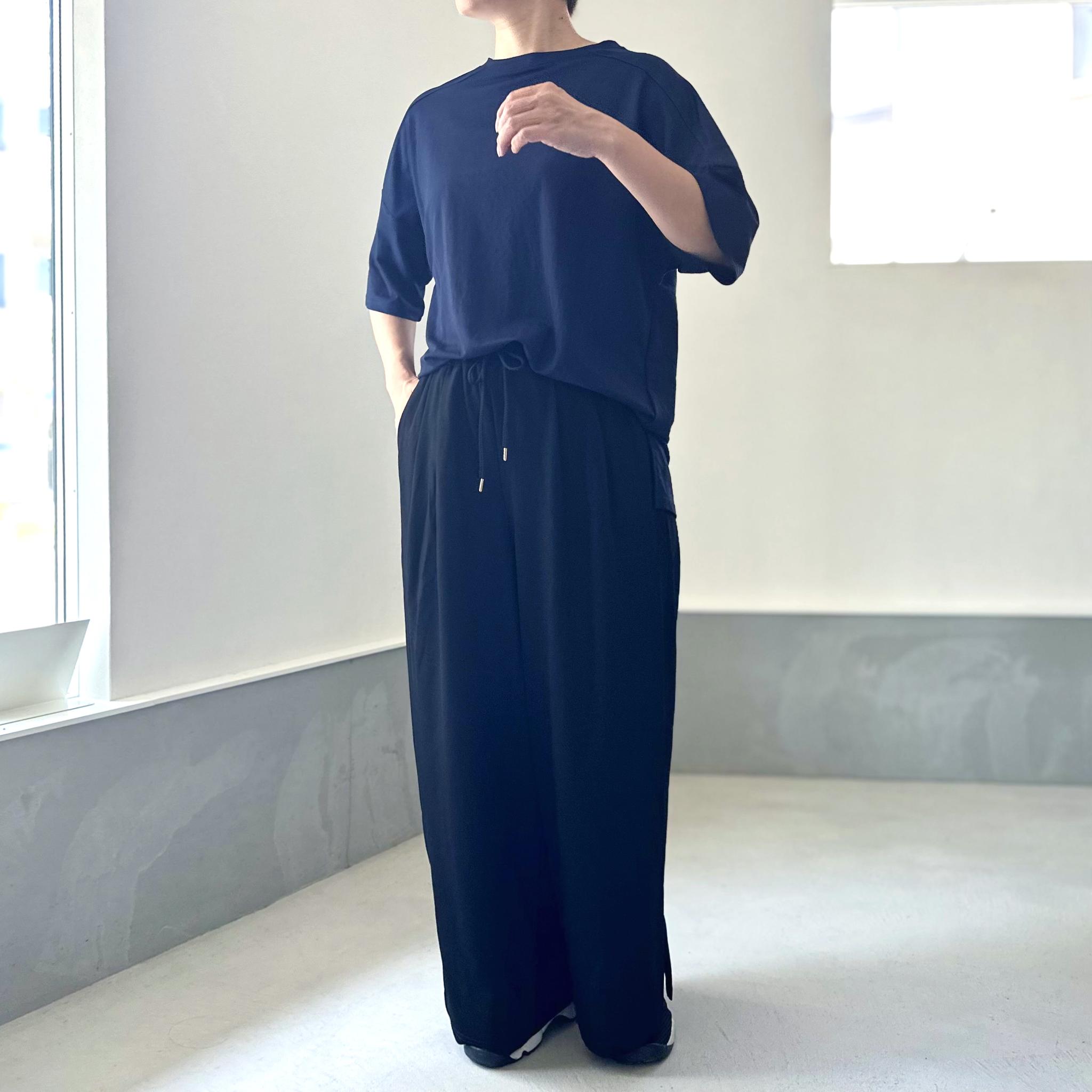 【接触冷感】サイドスリット オーバーサイズ半袖プルオーバー 5色展開【ネイビー】『2025リデザイン』 | 6枚目