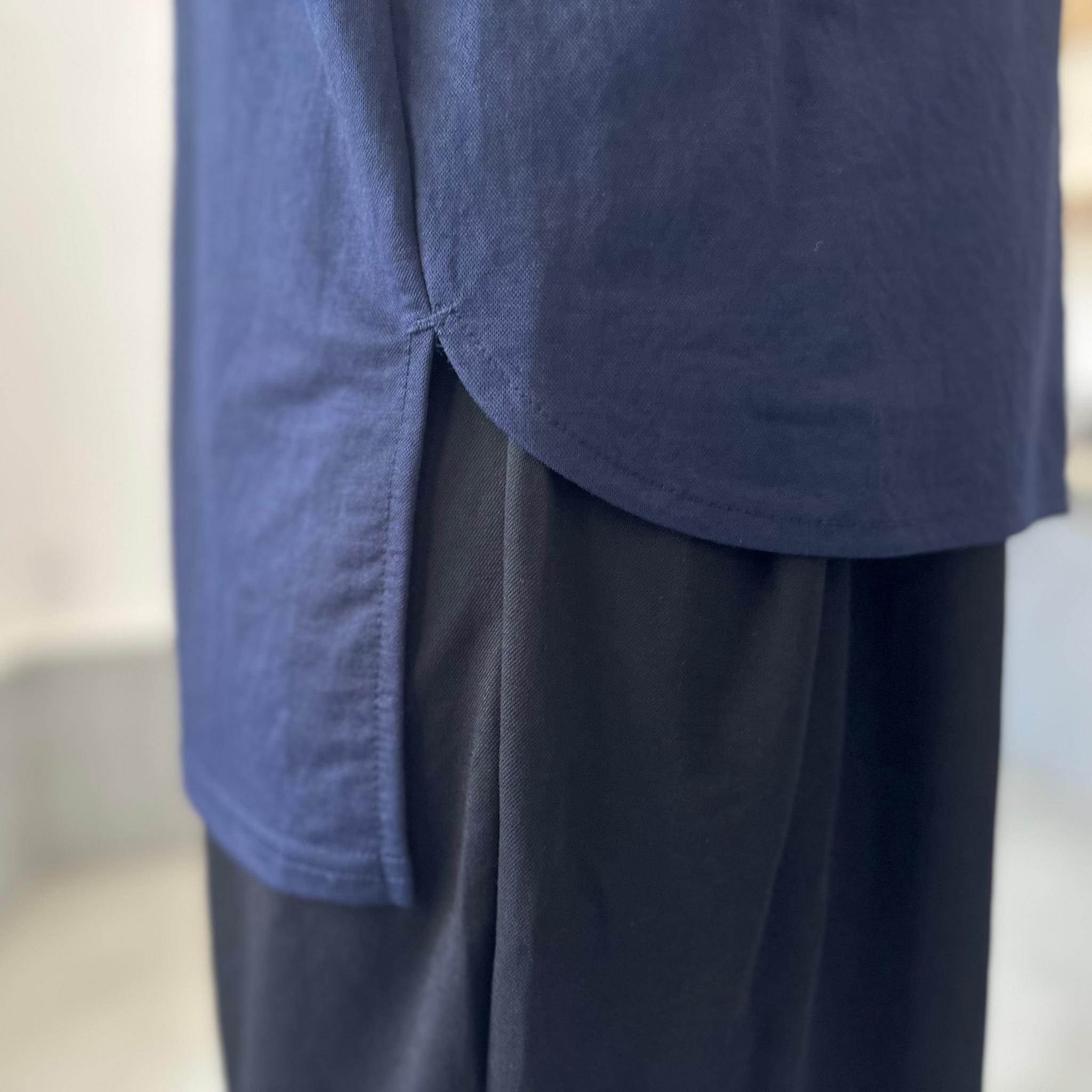 【接触冷感】サイドスリット オーバーサイズ半袖プルオーバー 5色展開【ネイビー】『2025リデザイン』 | 8枚目