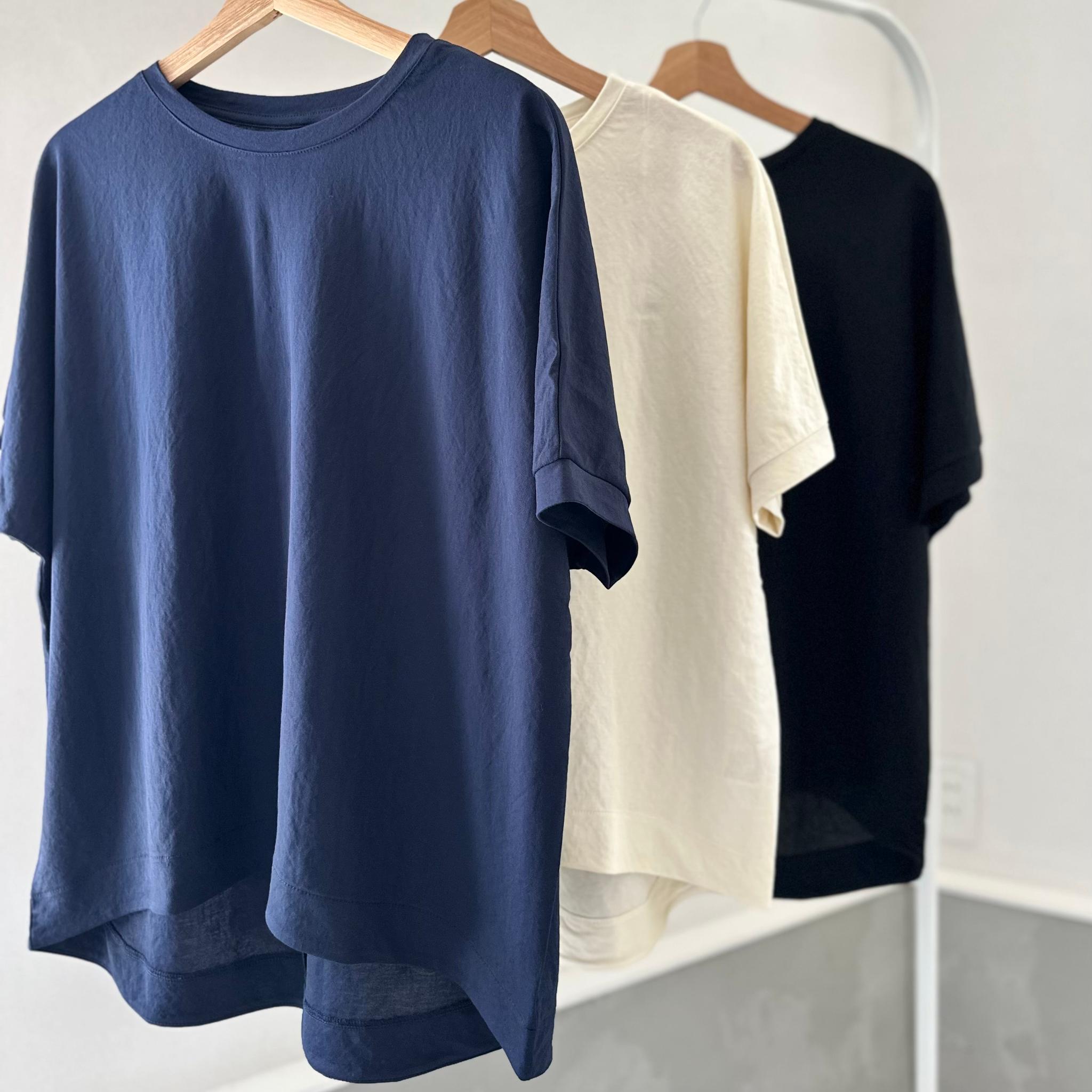 【接触冷感】前後差裾ラウンド ビッグシルエットプルオーバー 3色展開【アイボリー】『2025リデザイン』 | 11枚目