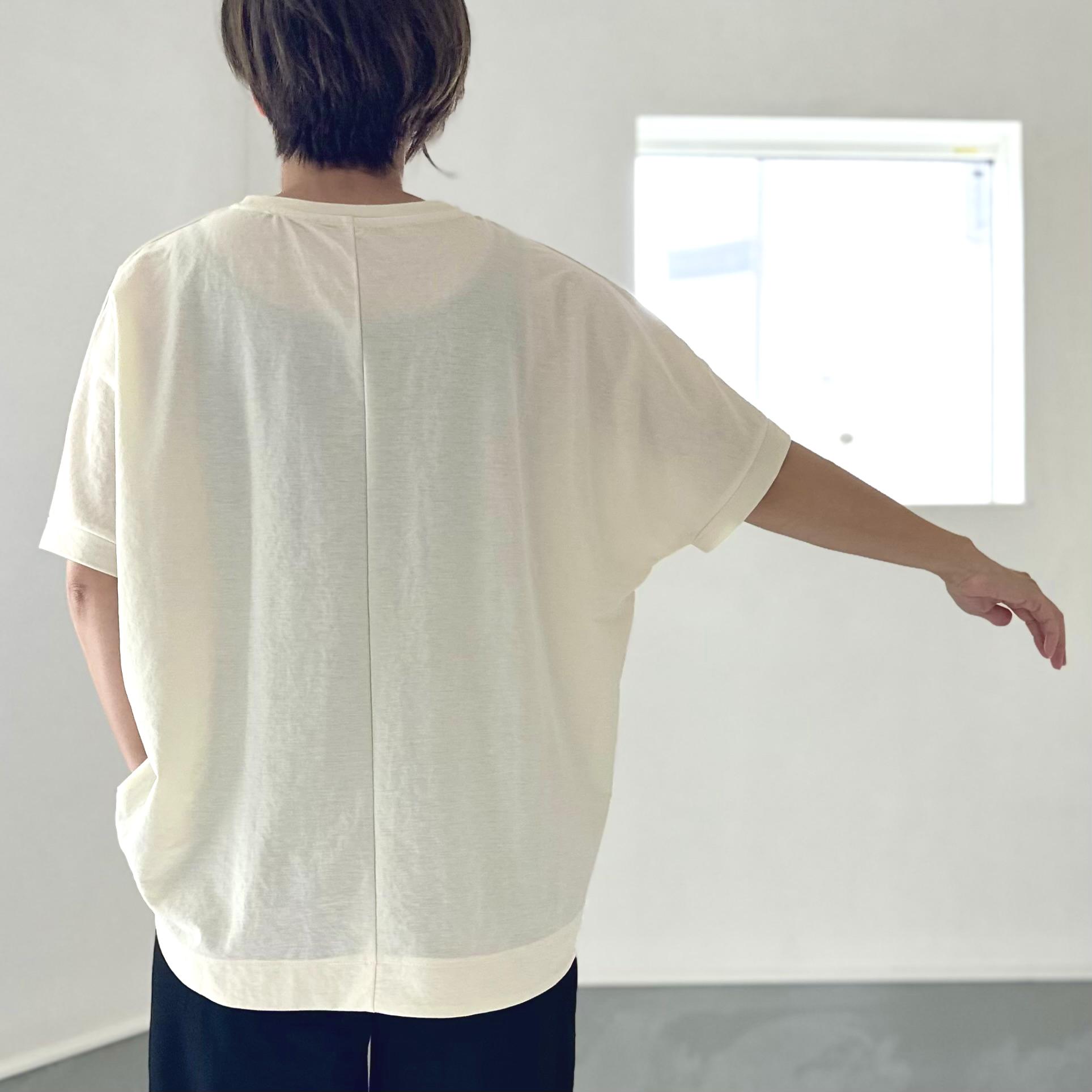 【接触冷感】前後差裾ラウンド ビッグシルエットプルオーバー 3色展開【アイボリー】『2025リデザイン』 | 5枚目