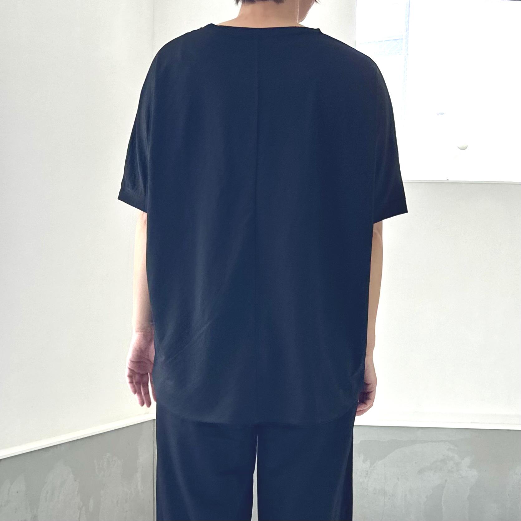 【接触冷感】前後差裾ラウンド ビッグシルエットプルオーバー 3色展開【ブラック】『2025リデザイン』 | 4枚目