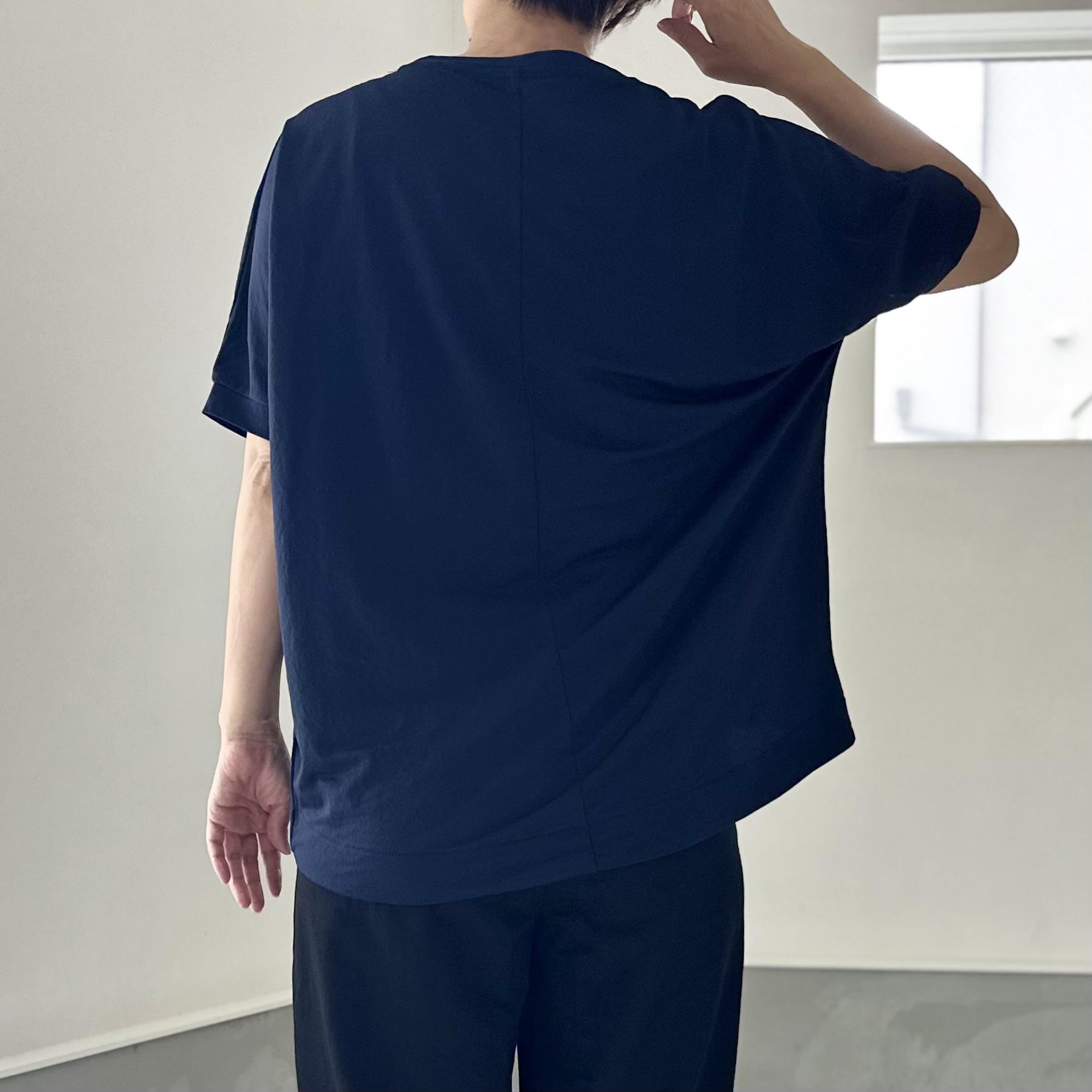 【接触冷感】前後差裾ラウンド ビッグシルエットプルオーバー 3色展開【ネイビー】『2025リデザイン』 | 6枚目