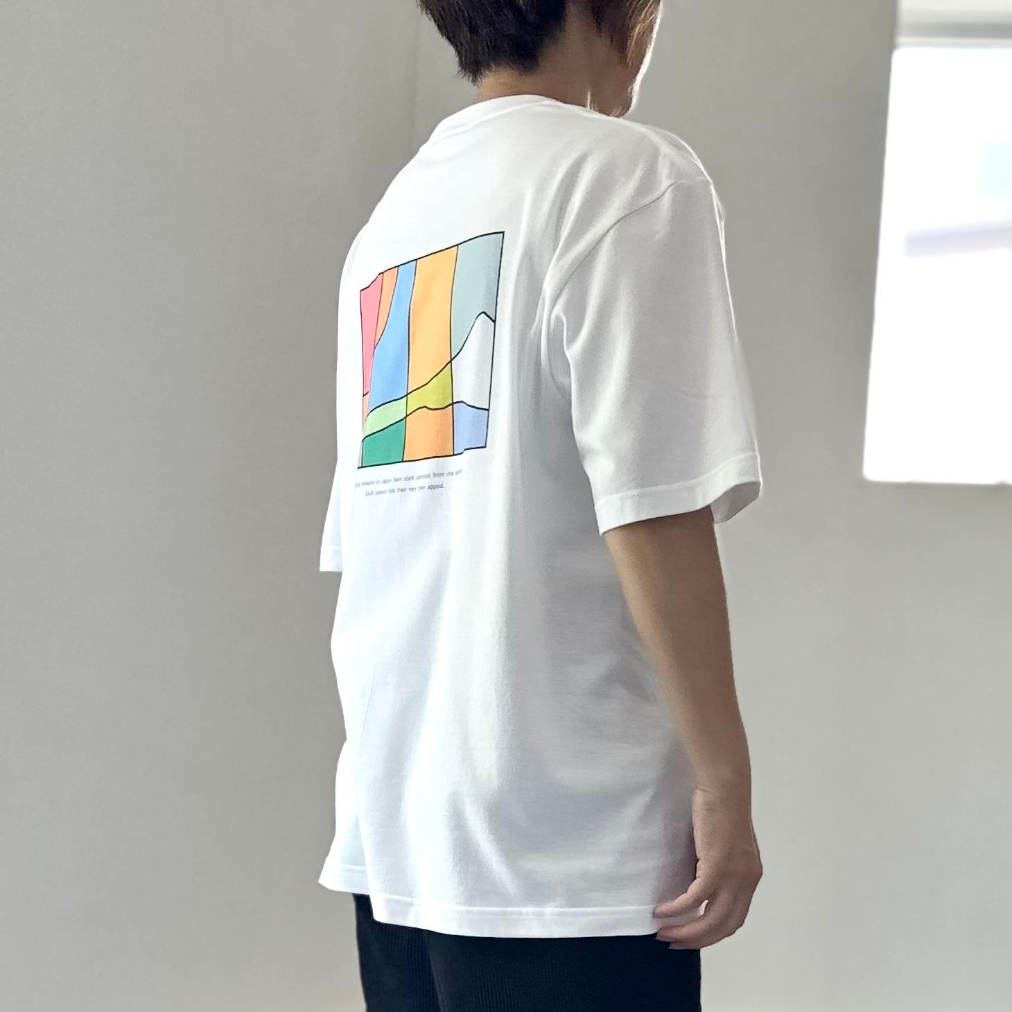 【ユニセックス】four seasonsバックプリント ビッグシルエットTシャツ 5色展開【ホワイト】 | 5枚目