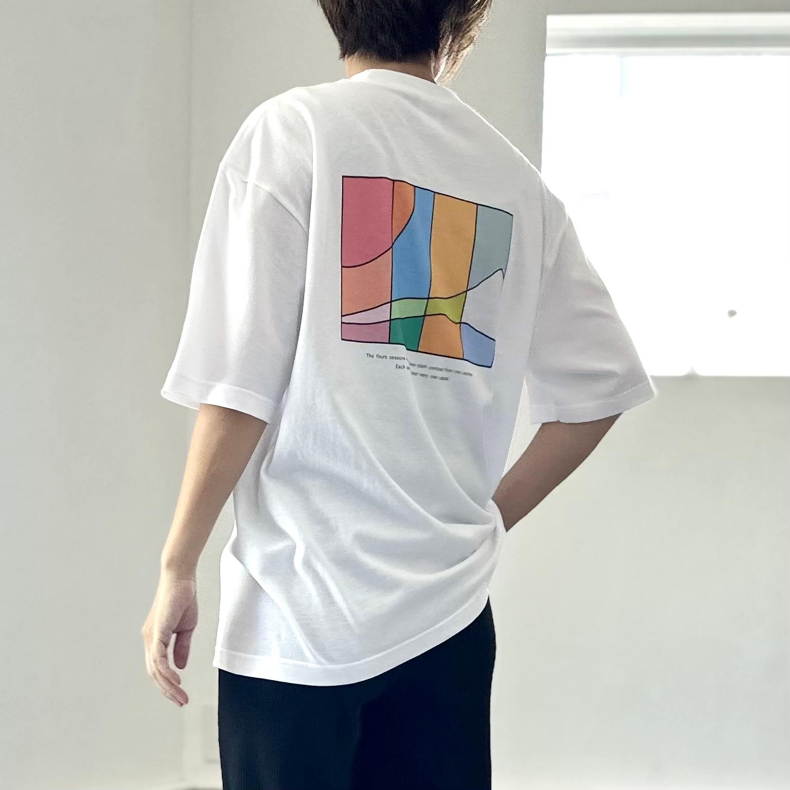 【ユニセックス】four seasonsバックプリント ビッグシルエットTシャツ 5色展開【ブラック】 | 19枚目