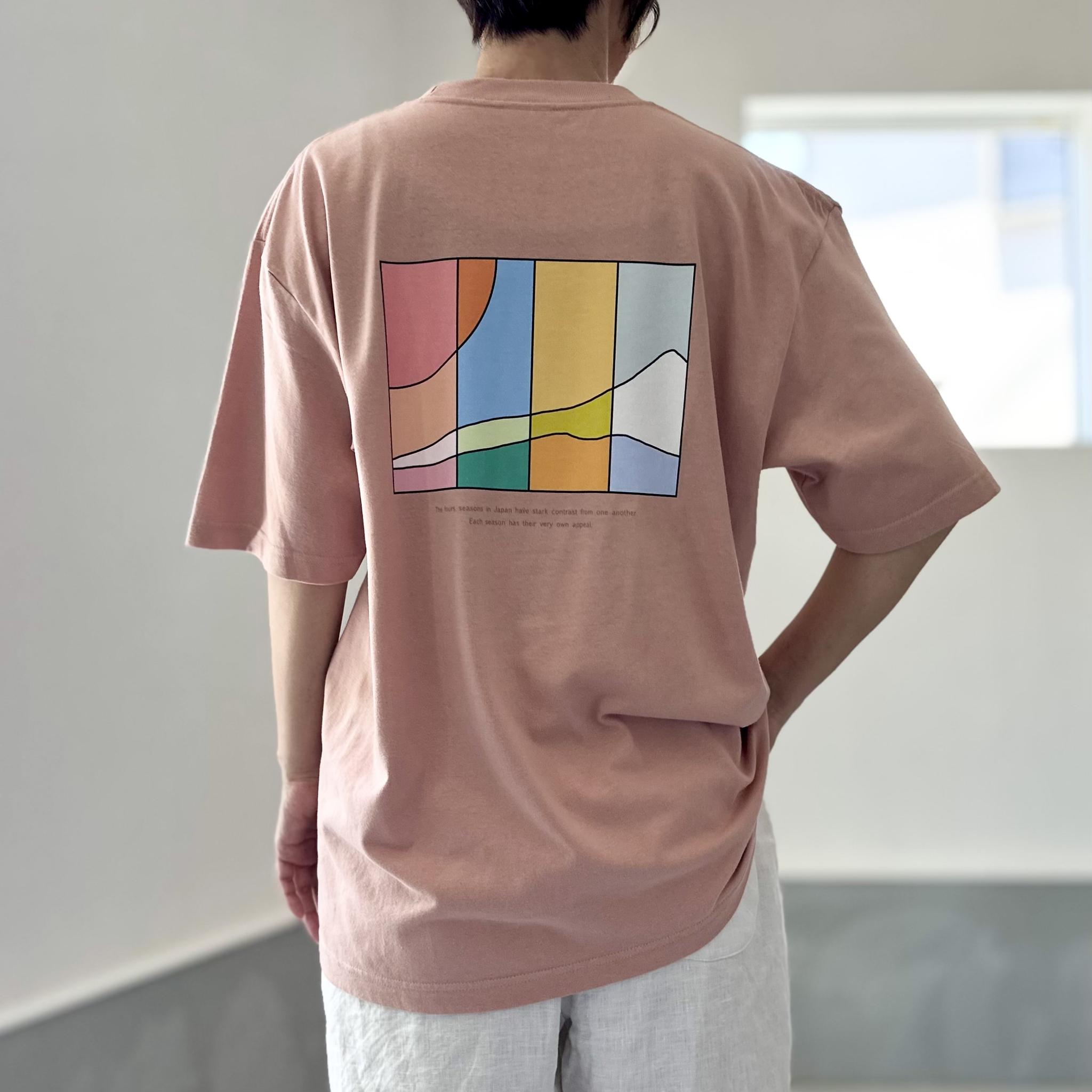 【ユニセックス】four seasonsバックプリント ビッグシルエットTシャツ 5色展開【Dブルー】 | 9枚目