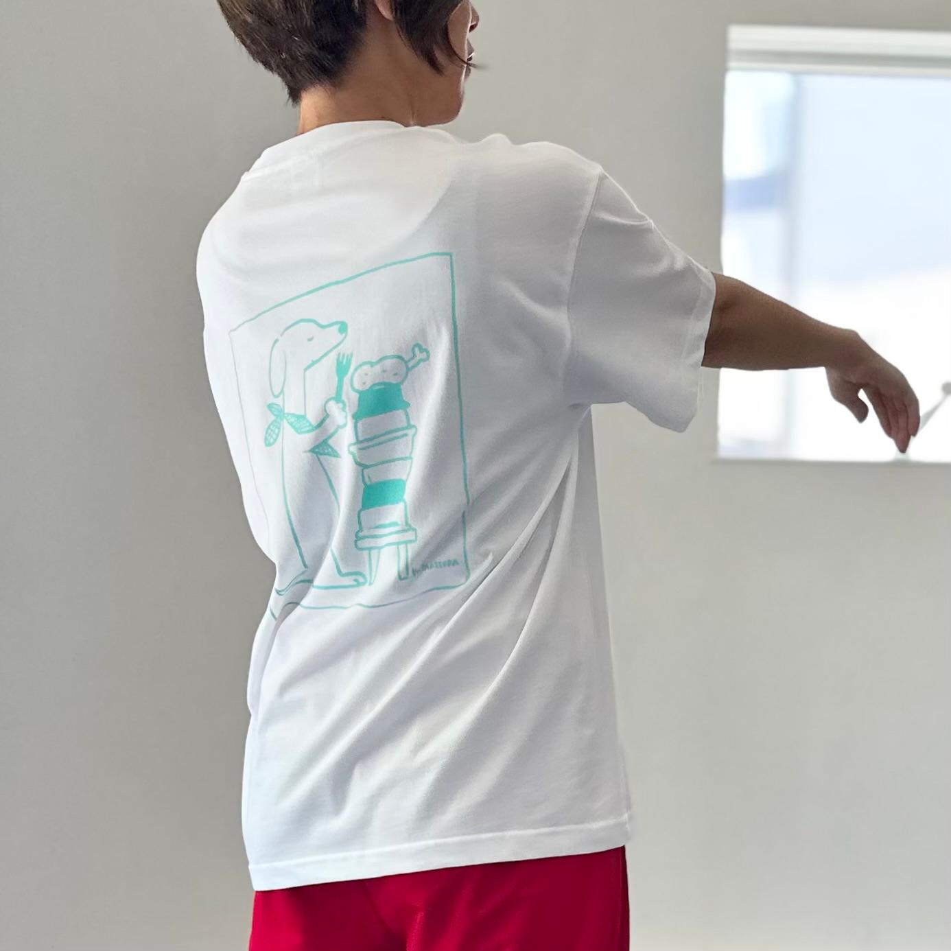 『2025新作』【ユニセックス】コラボプリント リラックスフィットTシャツ 5色展開【ホワイト】1枚目の画像