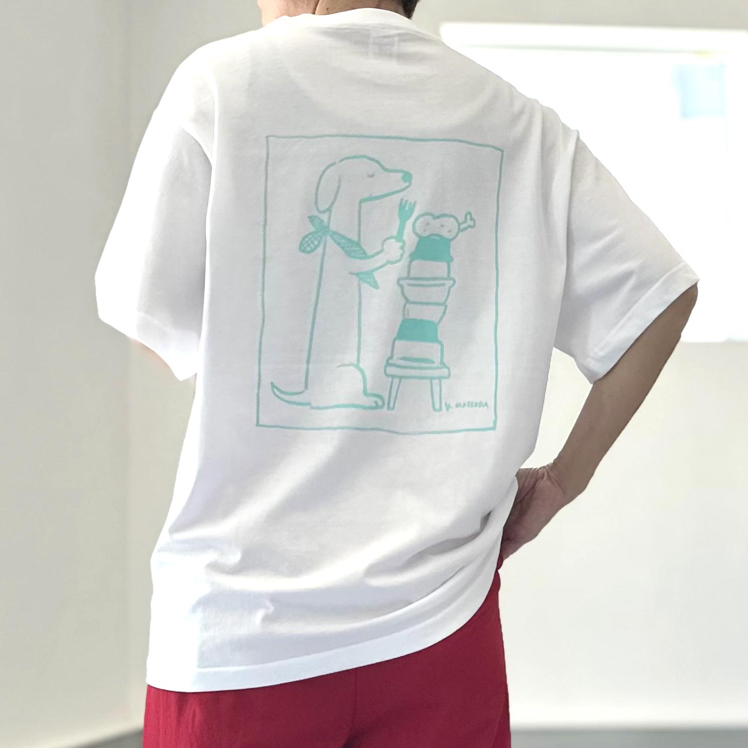 【ユニセックス】コラボプリント リラックスフィットTシャツ 5色展開【ホワイト】 | 2枚目