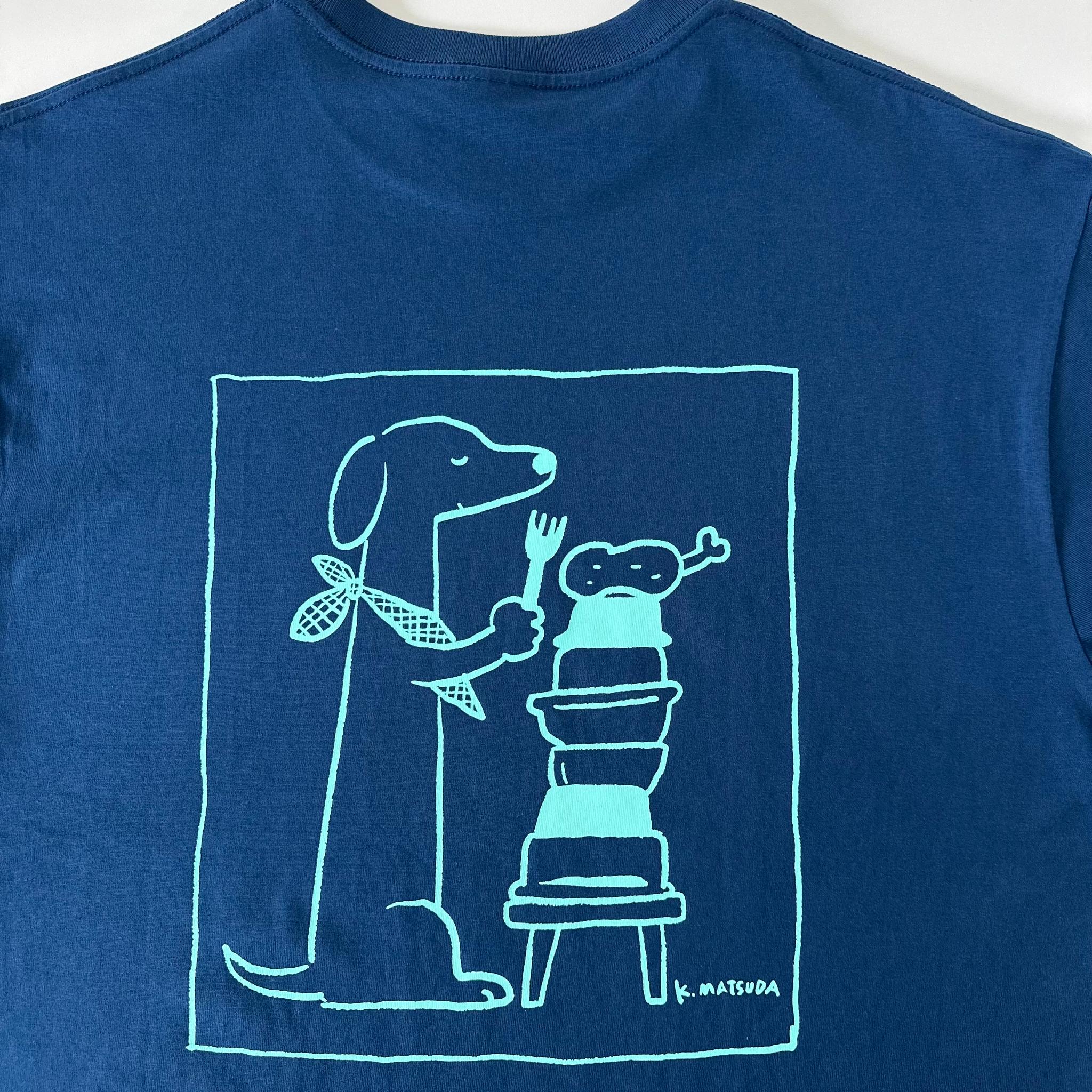 【ユニセックス】コラボプリント リラックスフィットTシャツ 5色展開【ブルー】 | 8枚目