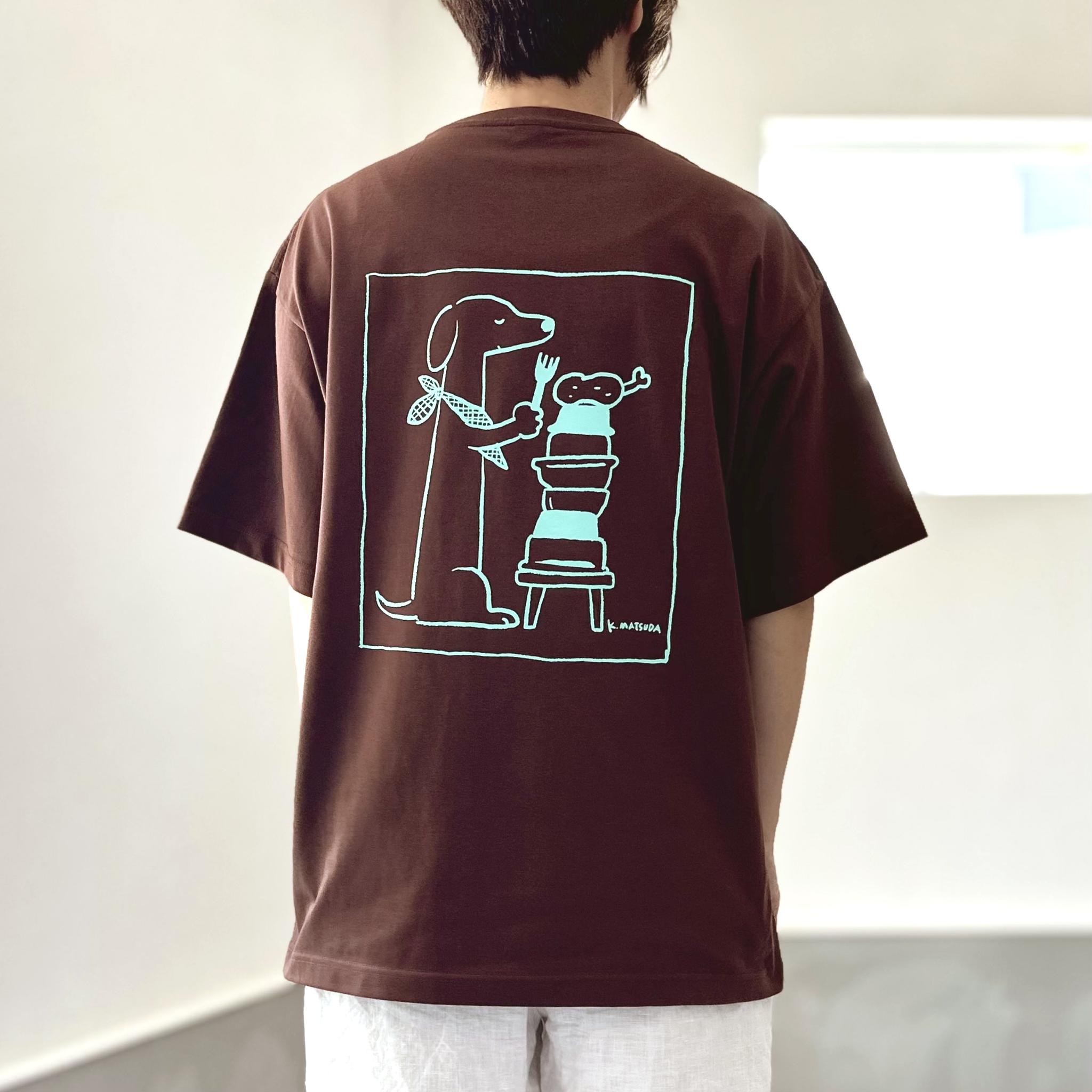 【ユニセックス】コラボプリント リラックスフィットTシャツ 5色展開【ブラウン】 | 3枚目