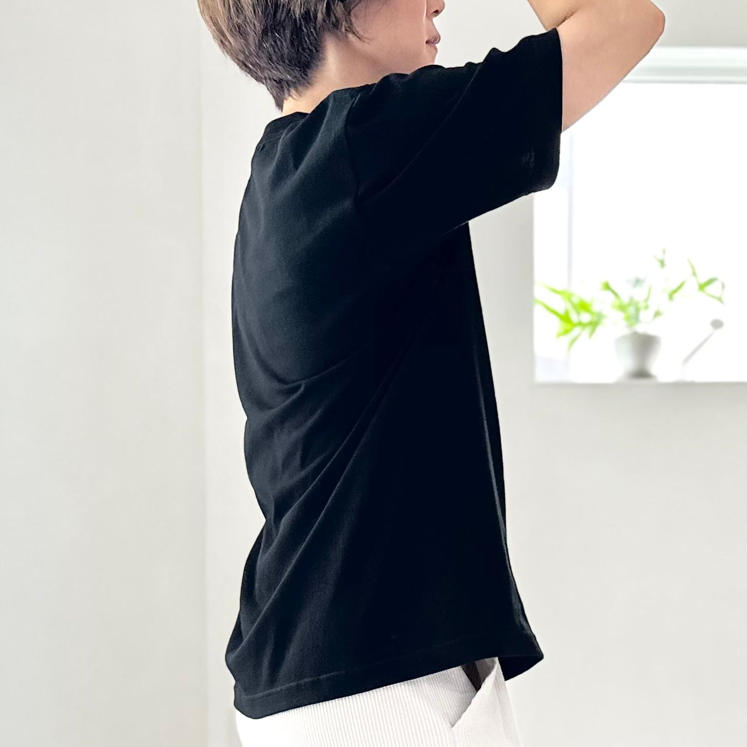 【ユニセックス】サイドプリント-5th ビッグシルエットTシャツ 2色展開【ブラック】 | 3枚目