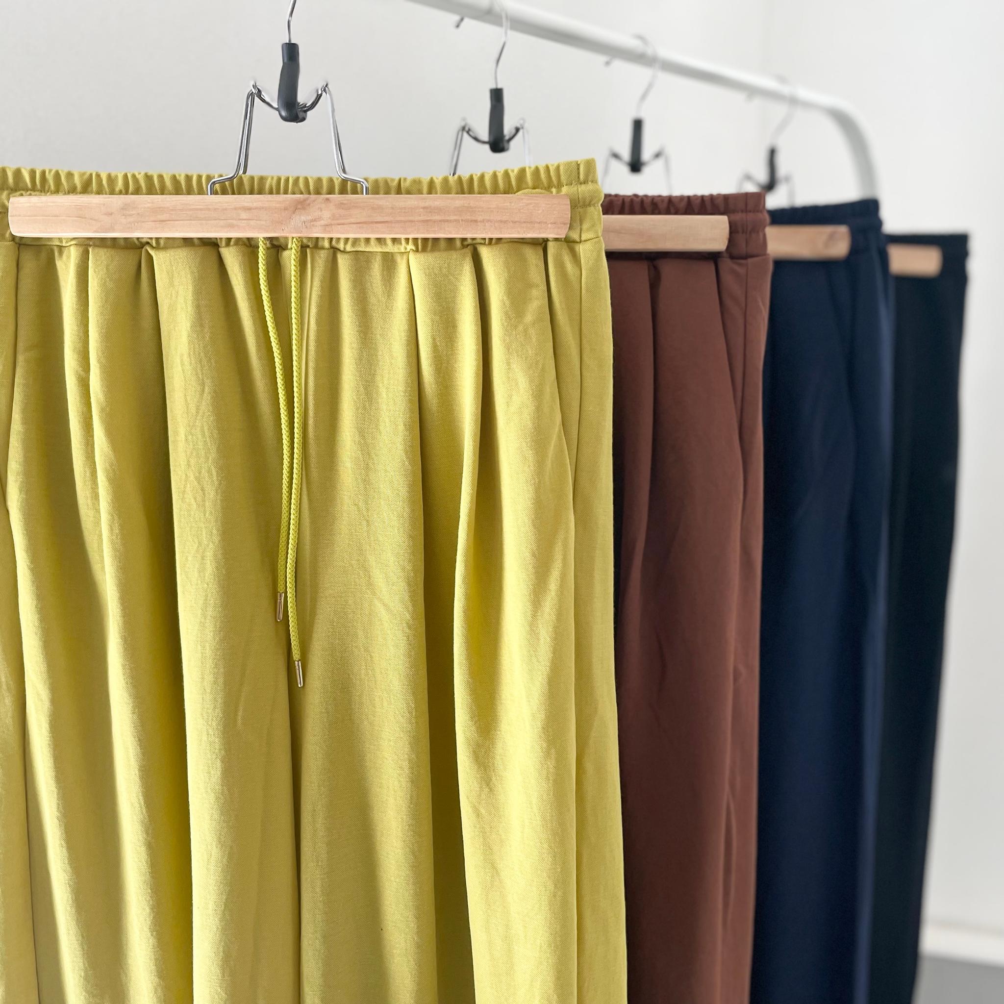 【接触冷感】サイドスリット イージーワイドパンツ 4色展開【イエロー】『2025リデザイン』 | 13枚目