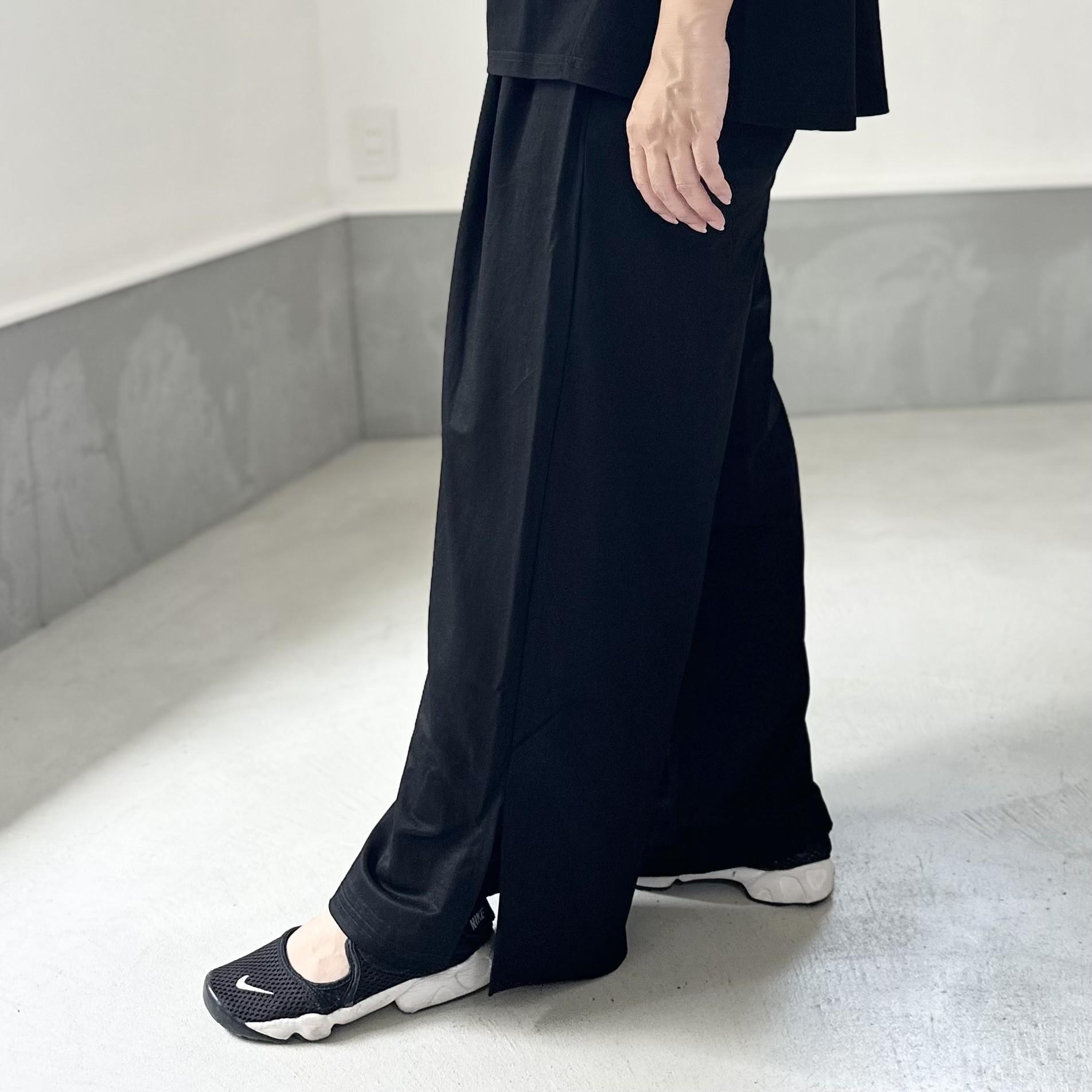 【接触冷感】サイドスリット イージーワイドパンツ 4色展開【イエロー】『2025リデザイン』 | 14枚目