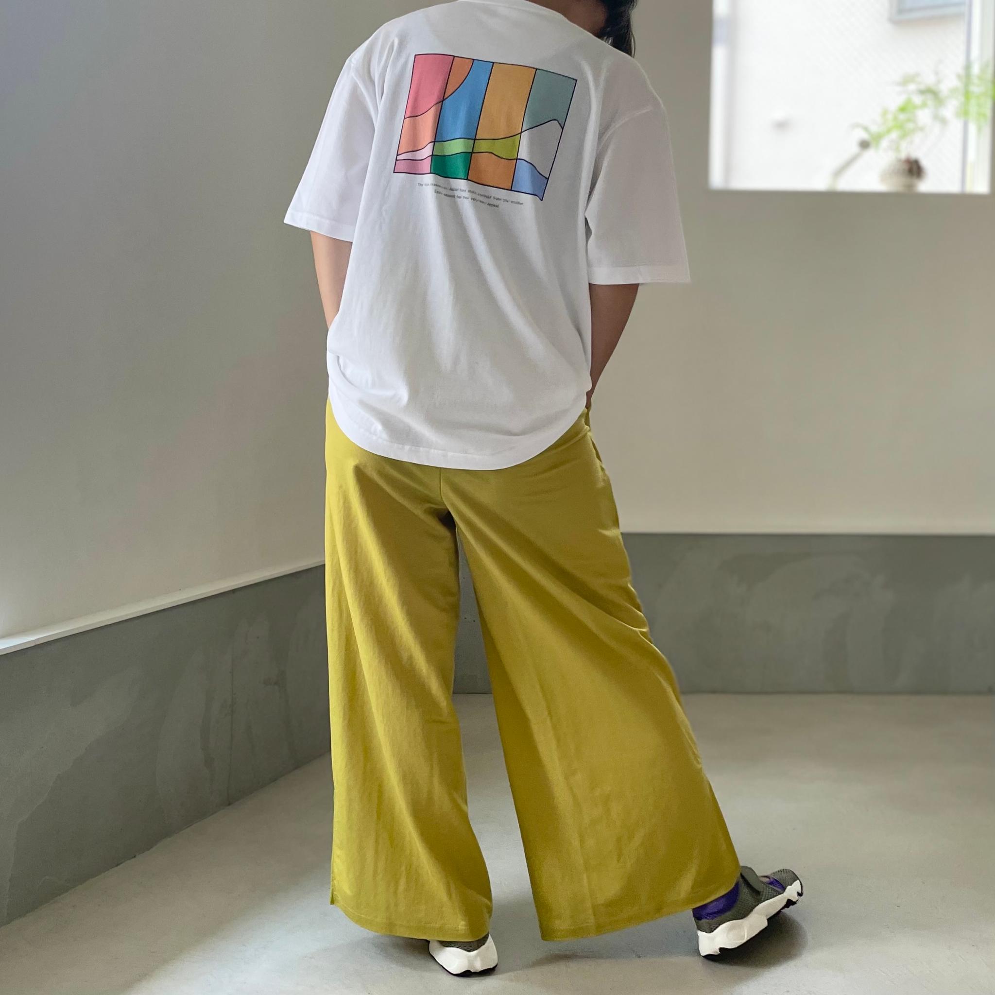 【接触冷感】サイドスリット イージーワイドパンツ 4色展開【イエロー】『2025リデザイン』 | 5枚目