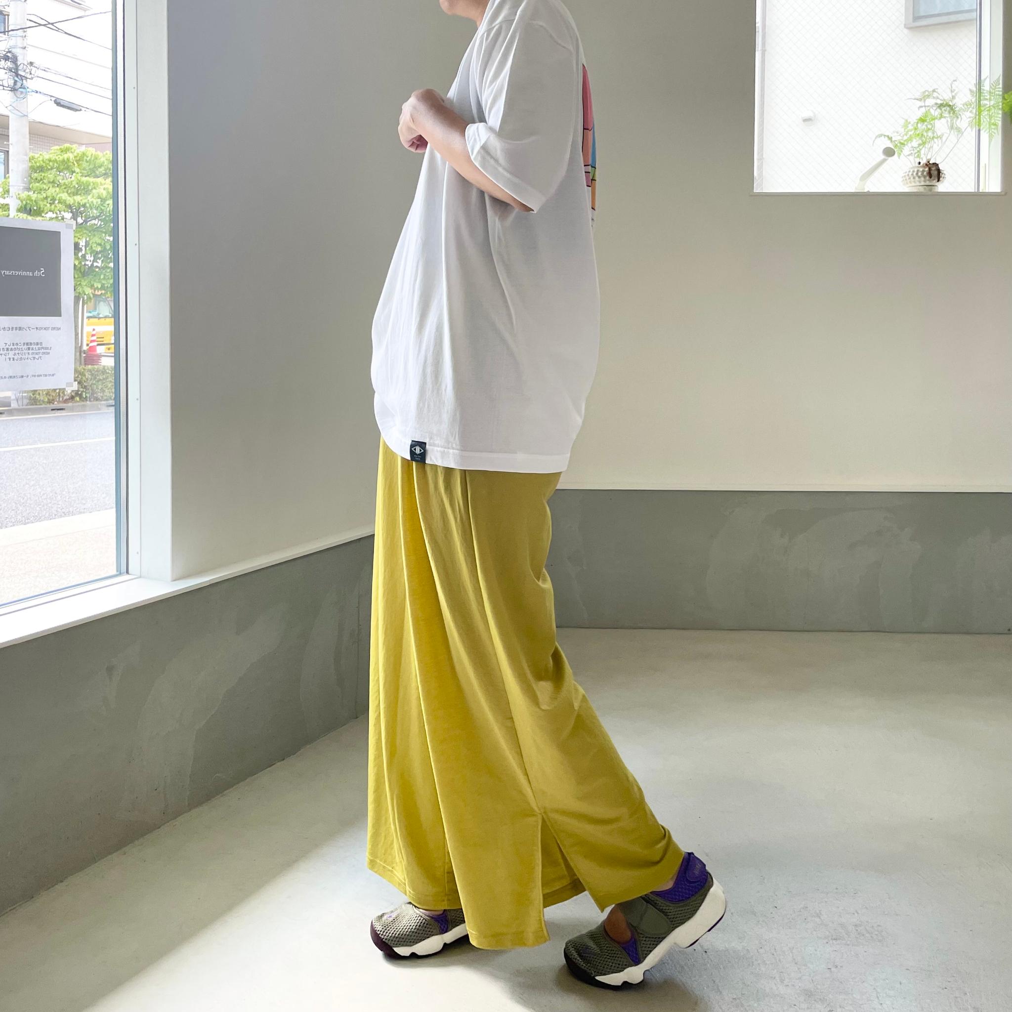 【接触冷感】サイドスリット イージーワイドパンツ 4色展開【イエロー】『2025リデザイン』 | 6枚目