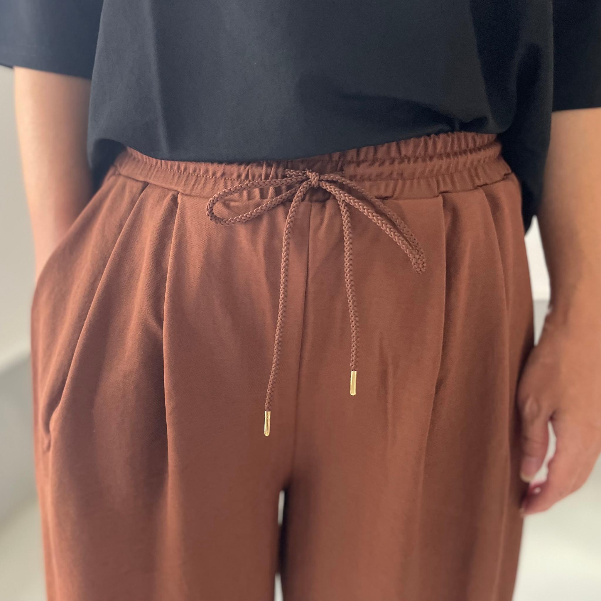 【接触冷感】サイドスリット イージーワイドパンツ 4色展開【ブラウン】『2025リデザイン』 | 11枚目