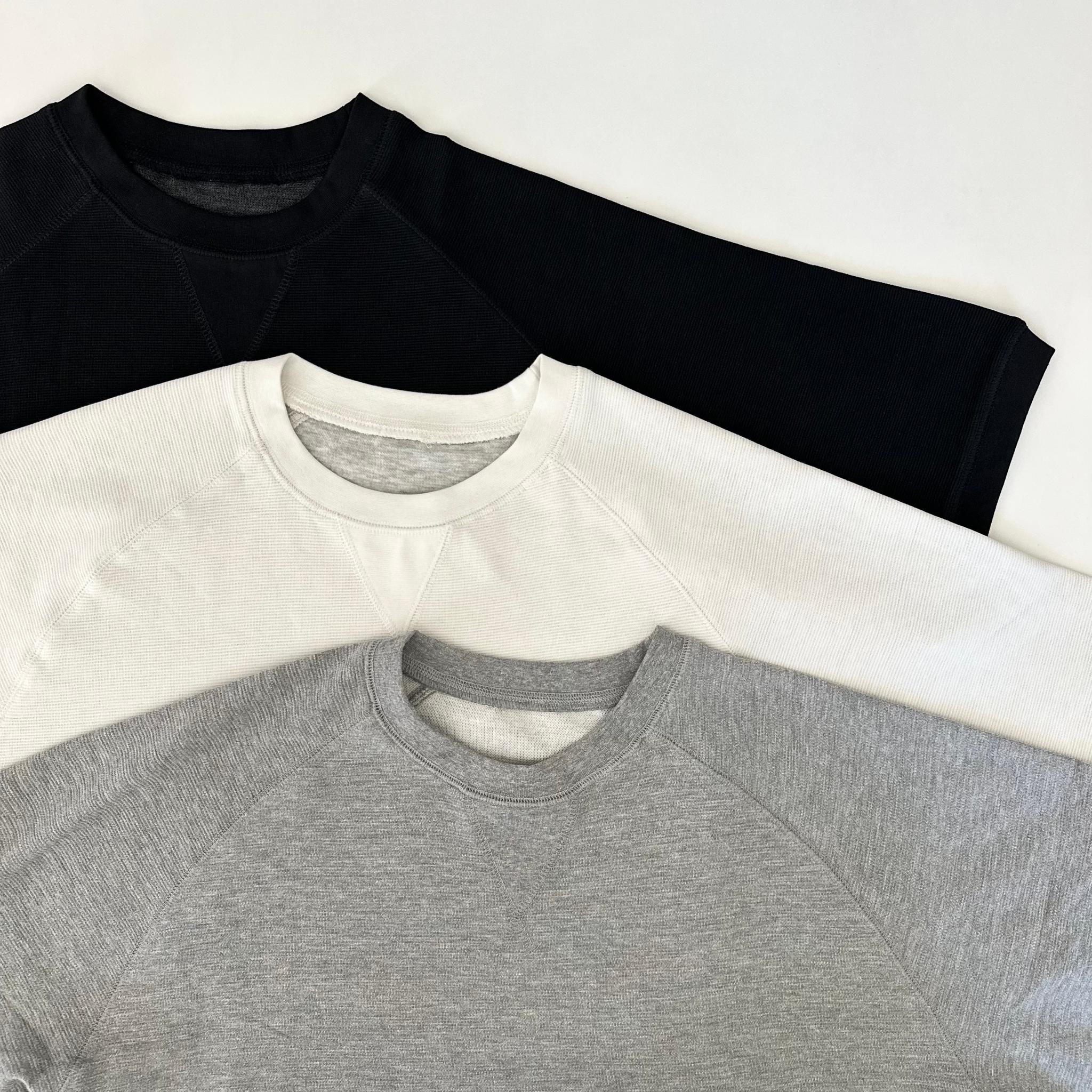 『2025秋♪新作』【ユニセックス】サイドスリット ガゼット付 ラグランスリーブ ビッグシルエットTシャツ【グレー】 | 11枚目